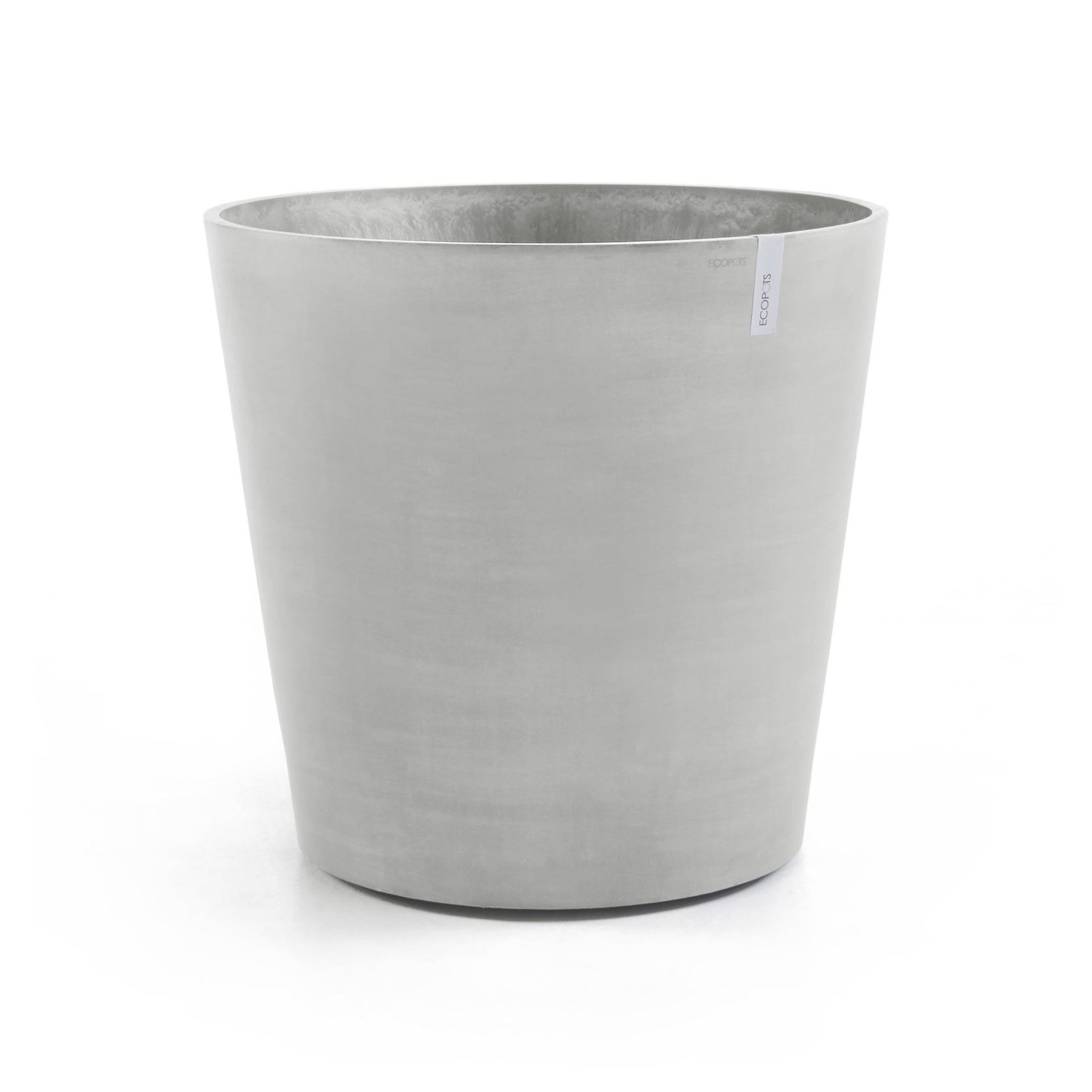 Ecopots bloempot Amsterdam Wheels 60 - Rond - White Grey - Diameter 60 x H56 cm