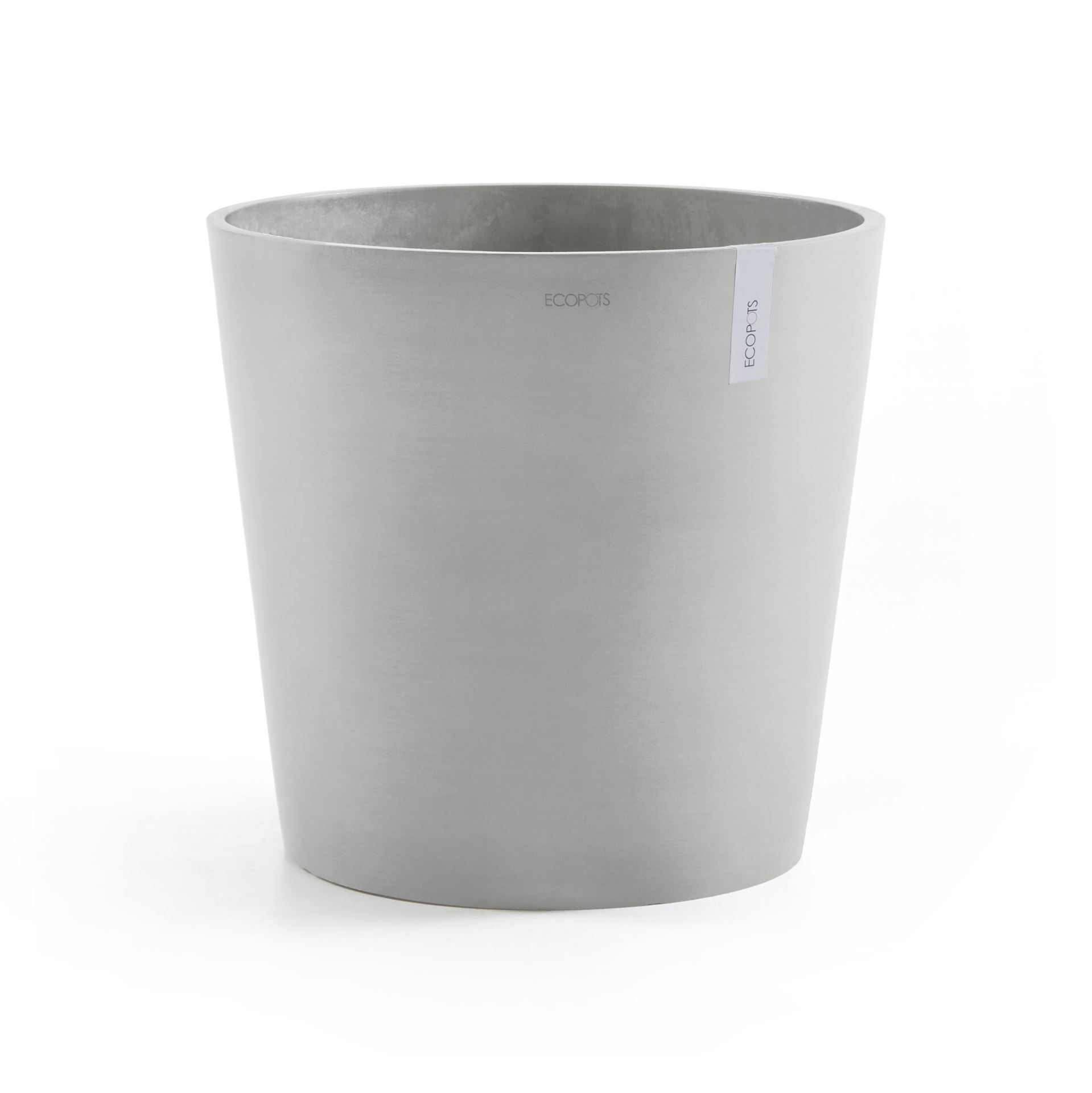 Ecopots bloempot Amsterdam 50 - Rond - White Grey - Diameter 50,5 x H43,5 cm