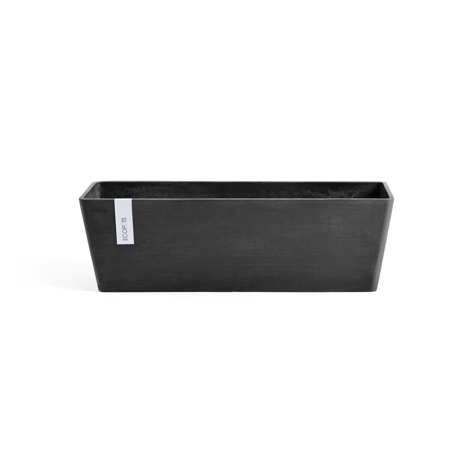 Ecopots bloempot Bruges 45 - Rechthoekig - Dark Grey - 45cm x 17,7cm x H17cm