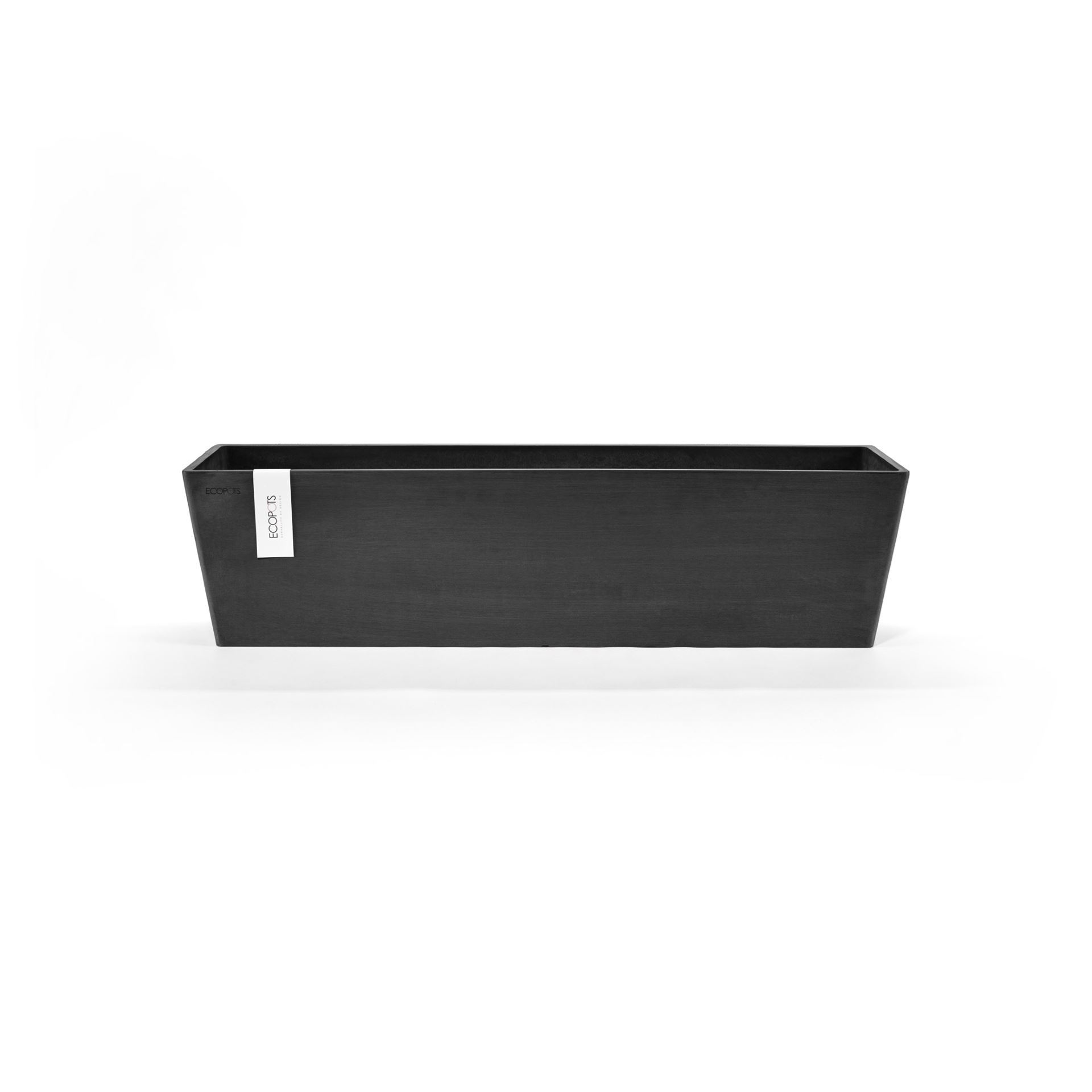 Ecopots bloempot Bruges 80 - Rechthoekig - Dark Grey - 80,8cm x 20cm x H20,3cm