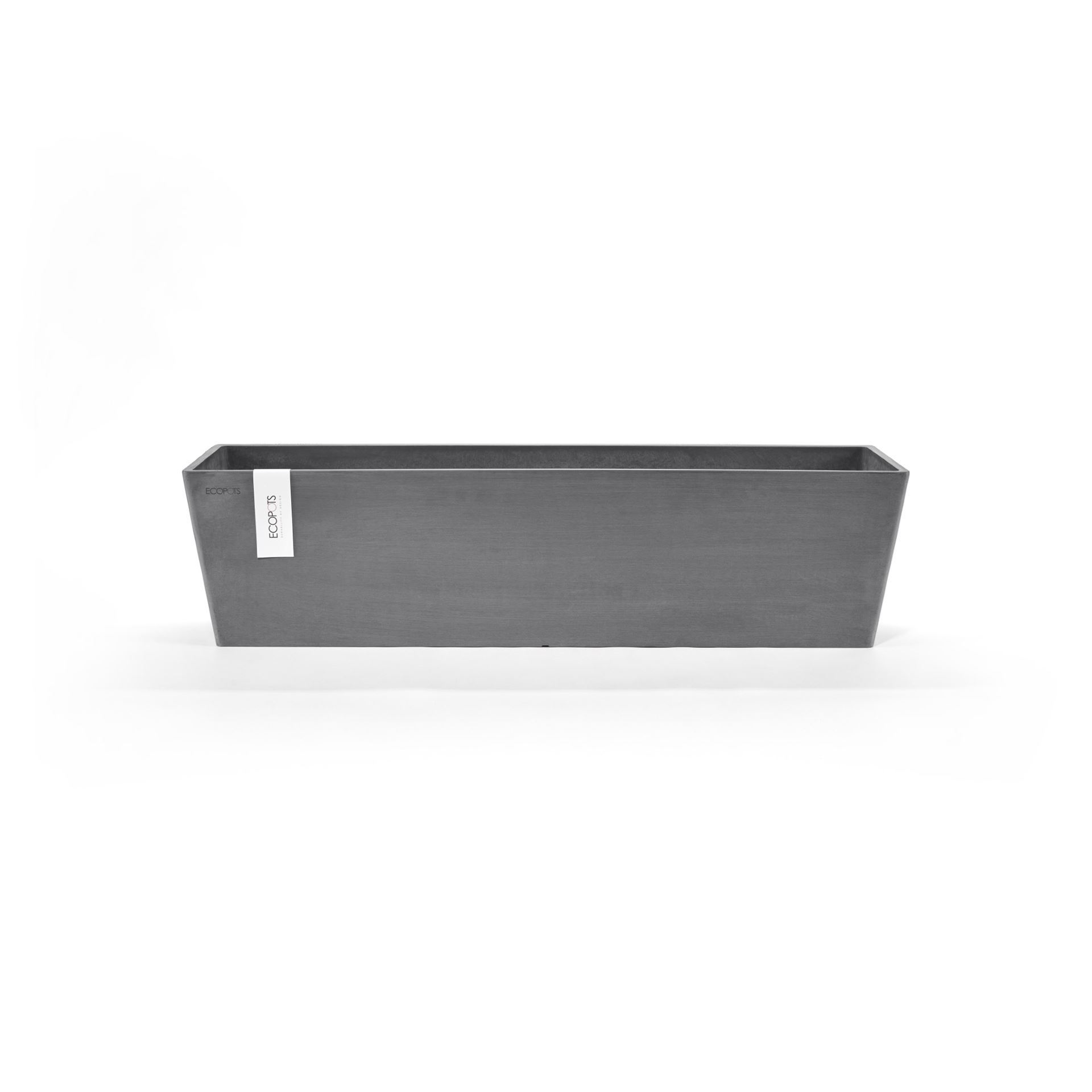 Ecopots bloempot Bruges 80 - Rechthoekig - Grey - 80,8cm x 20cm x H20,3cm