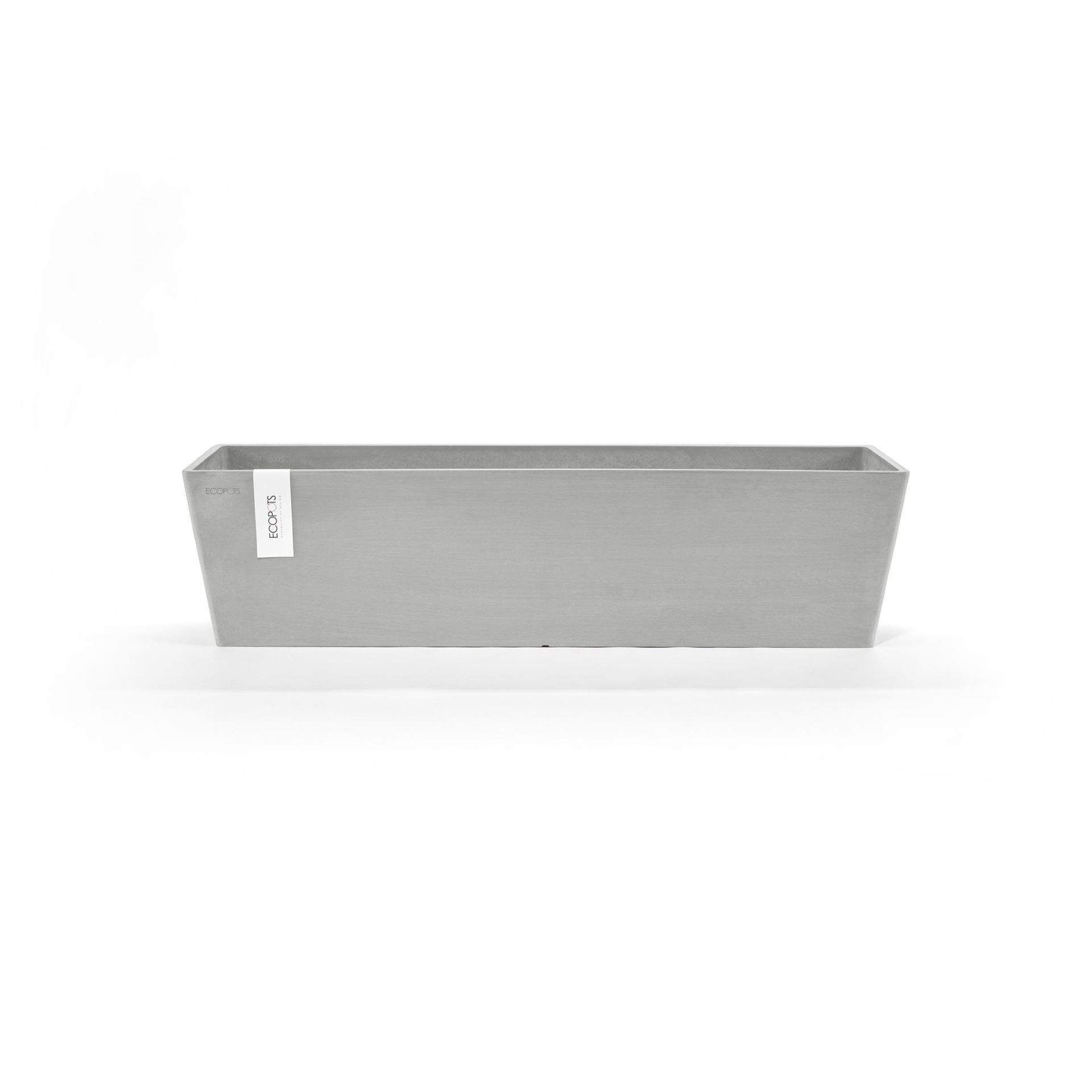 Ecopots bloempot Bruges 80 - Rechthoekig - White Grey - 80,8cm x 20cm x H20,3cm