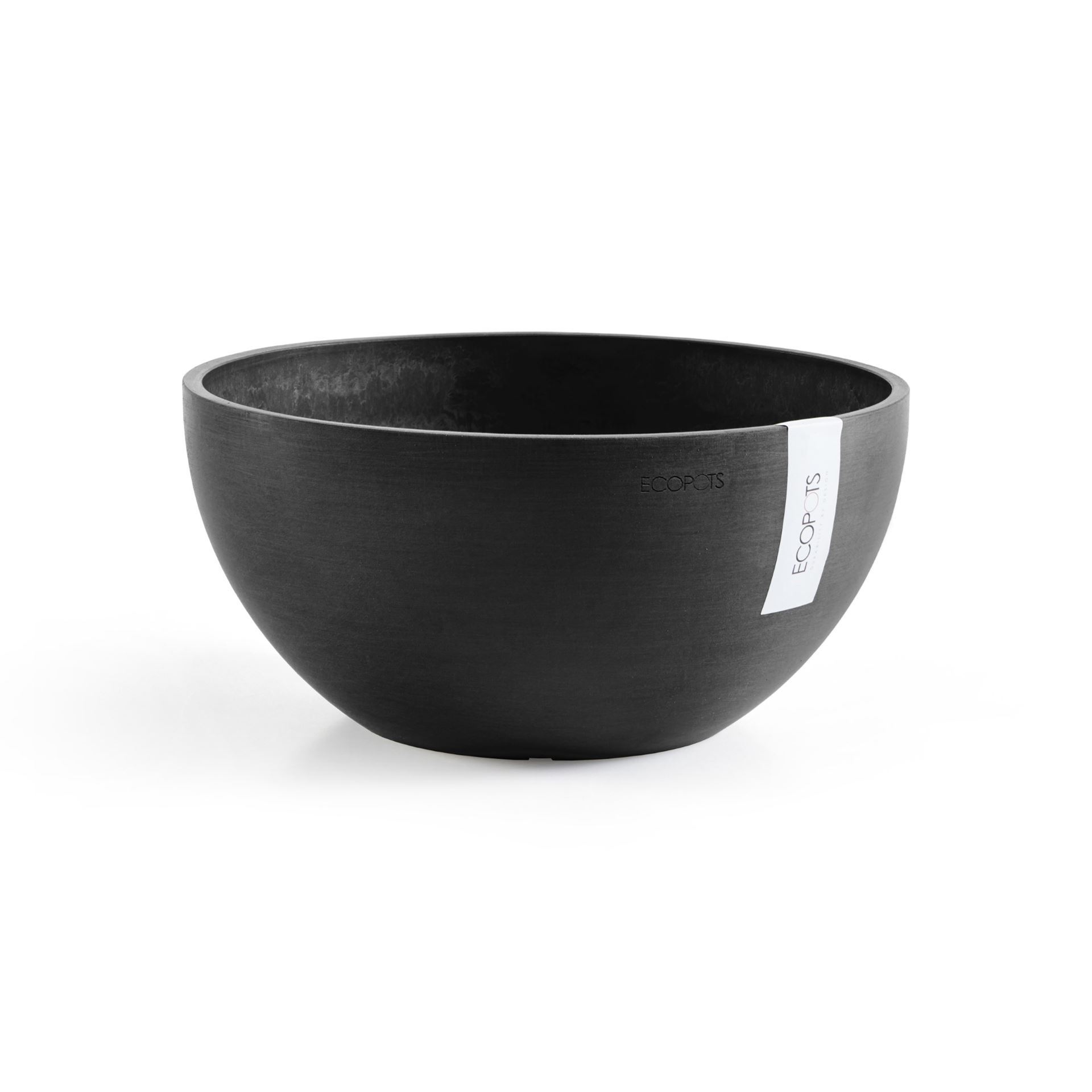 Ecopots bloempot Brussels 35 – Rond – Dark Grey – diameter 35 x H16,7 cm