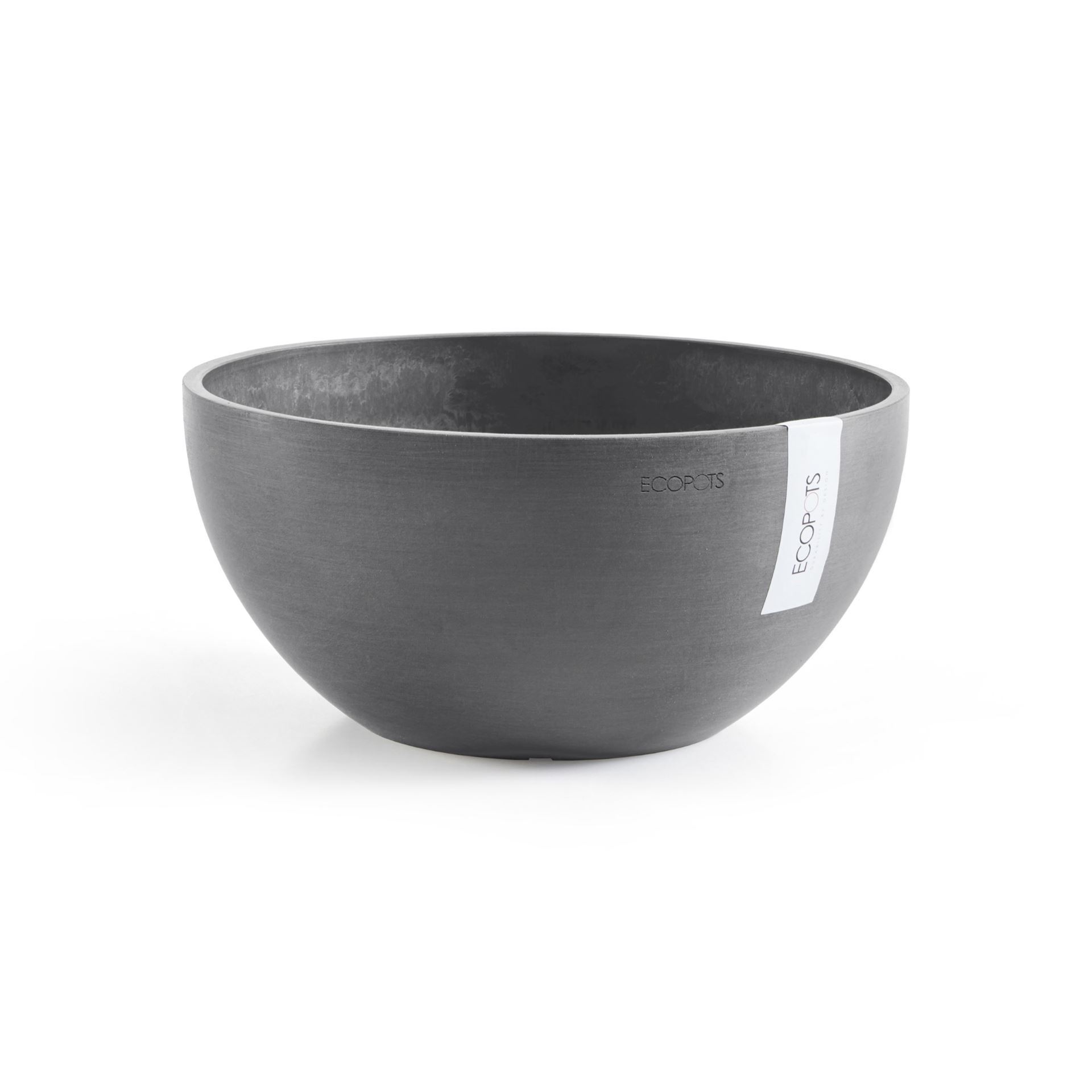 Ecopots bloempot Brussels 30 – Rond – Grey – diameter 30 x H14,8 cm