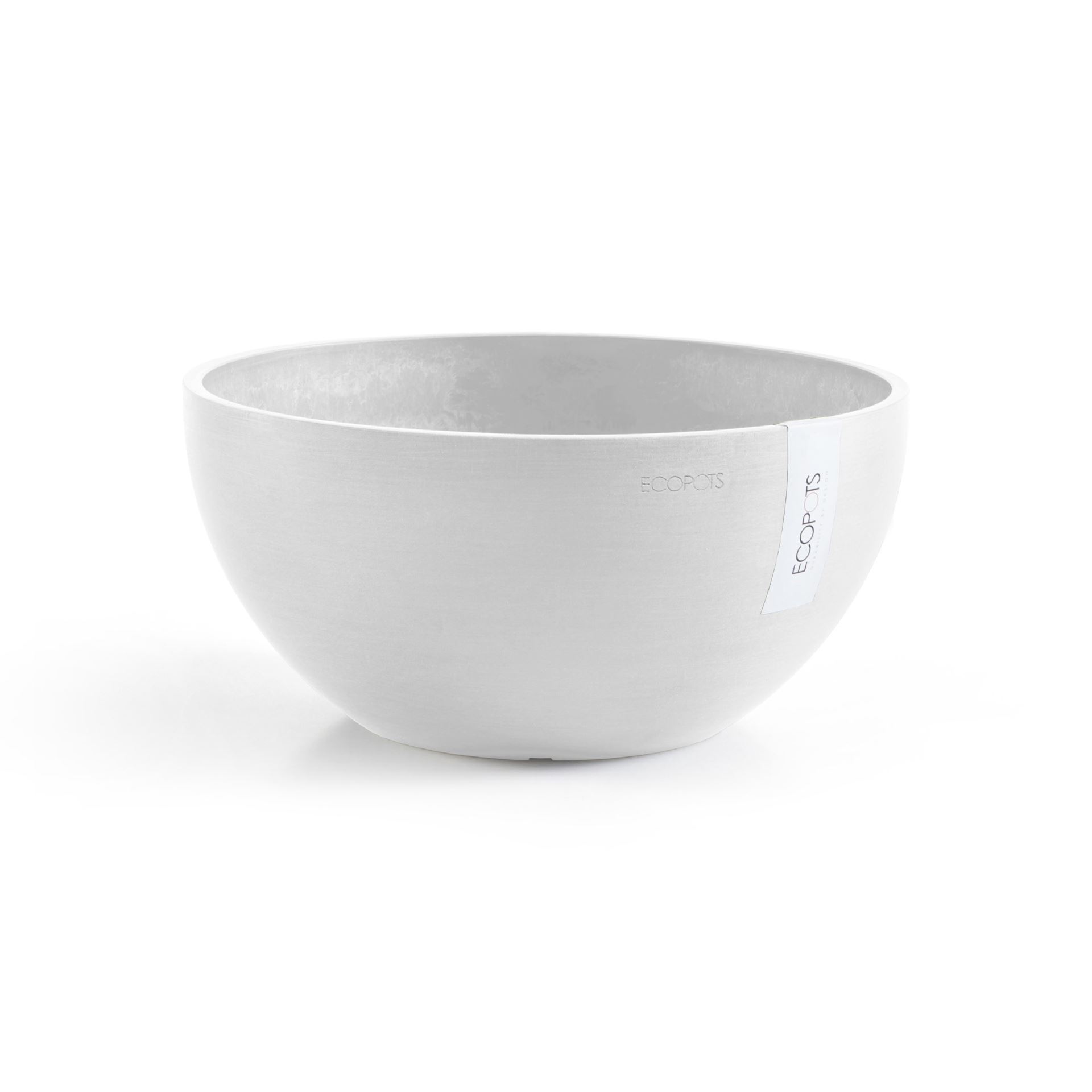 Ecopots bloempot Brussels 25 - Pure White - Diameter 25 x H12 cm