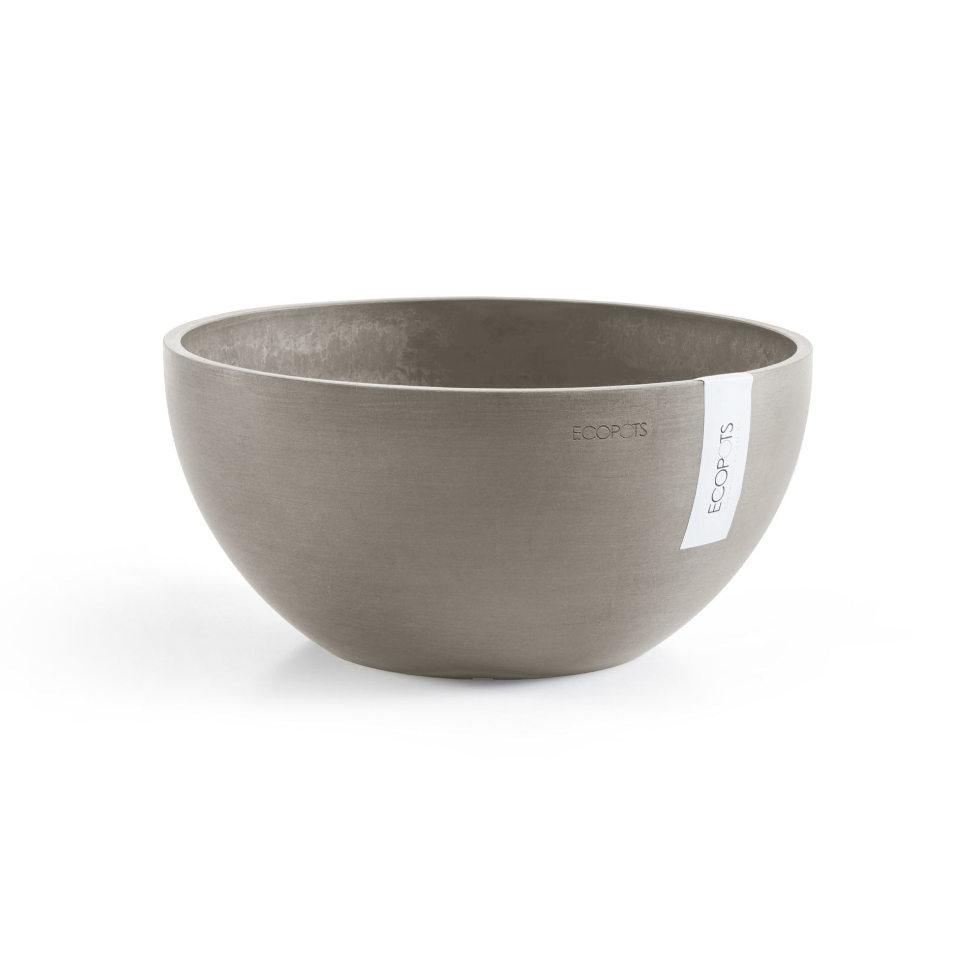 Ecopots bloempot Brussels 25 - Taupe - Diameter 25 x H12 cm