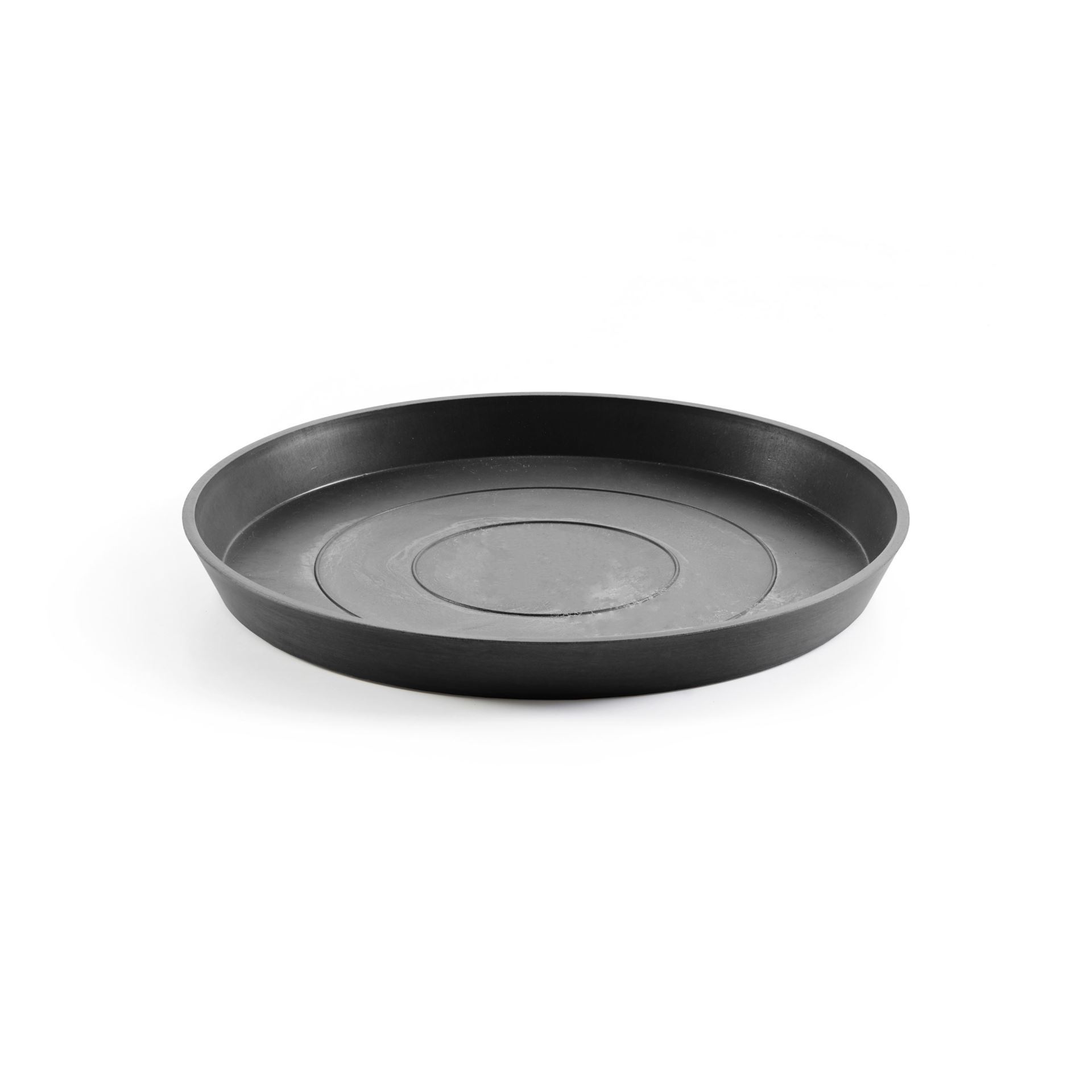 Ecopots onderschotel met waterreservoir - Rond - Dark Grey - Diameter 44,5 x H3,5 cm