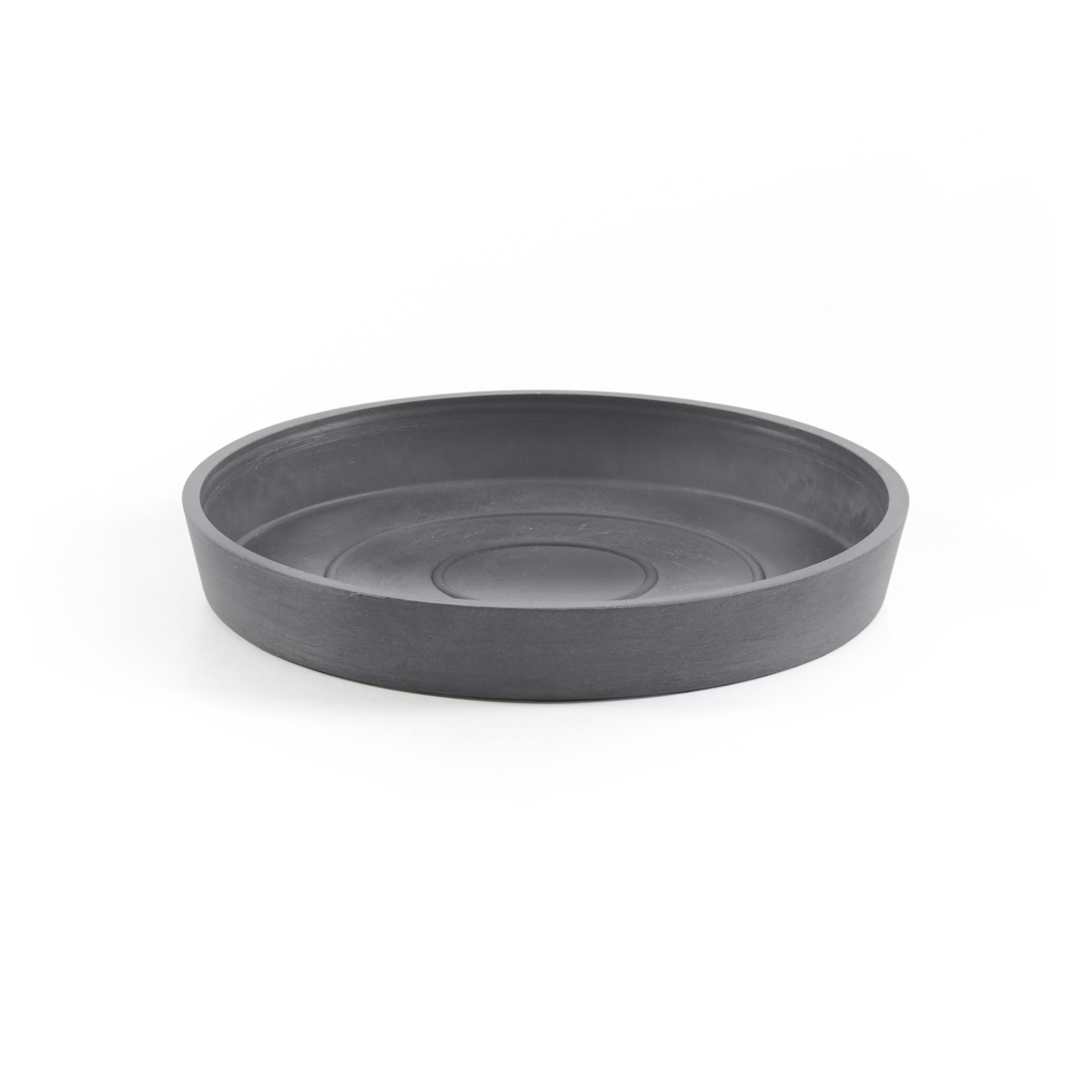 Ecopots onderschotel met waterreservoir - Rond - Grey - Diameter 18 x H2,5 cm