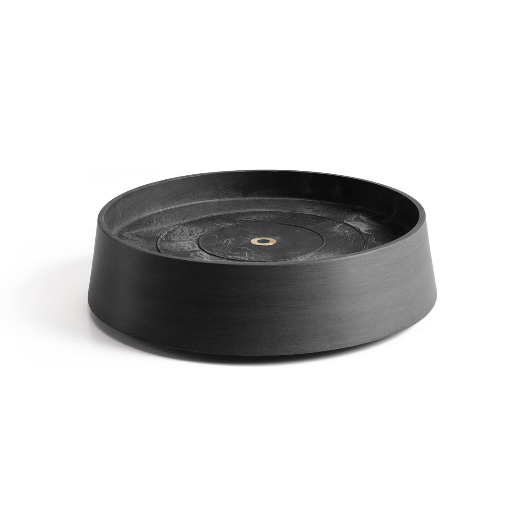 Ecopots onderschotel op wielen Oslo- Rond - Dark Grey - Diameter 32,2 x H8,5 cm
