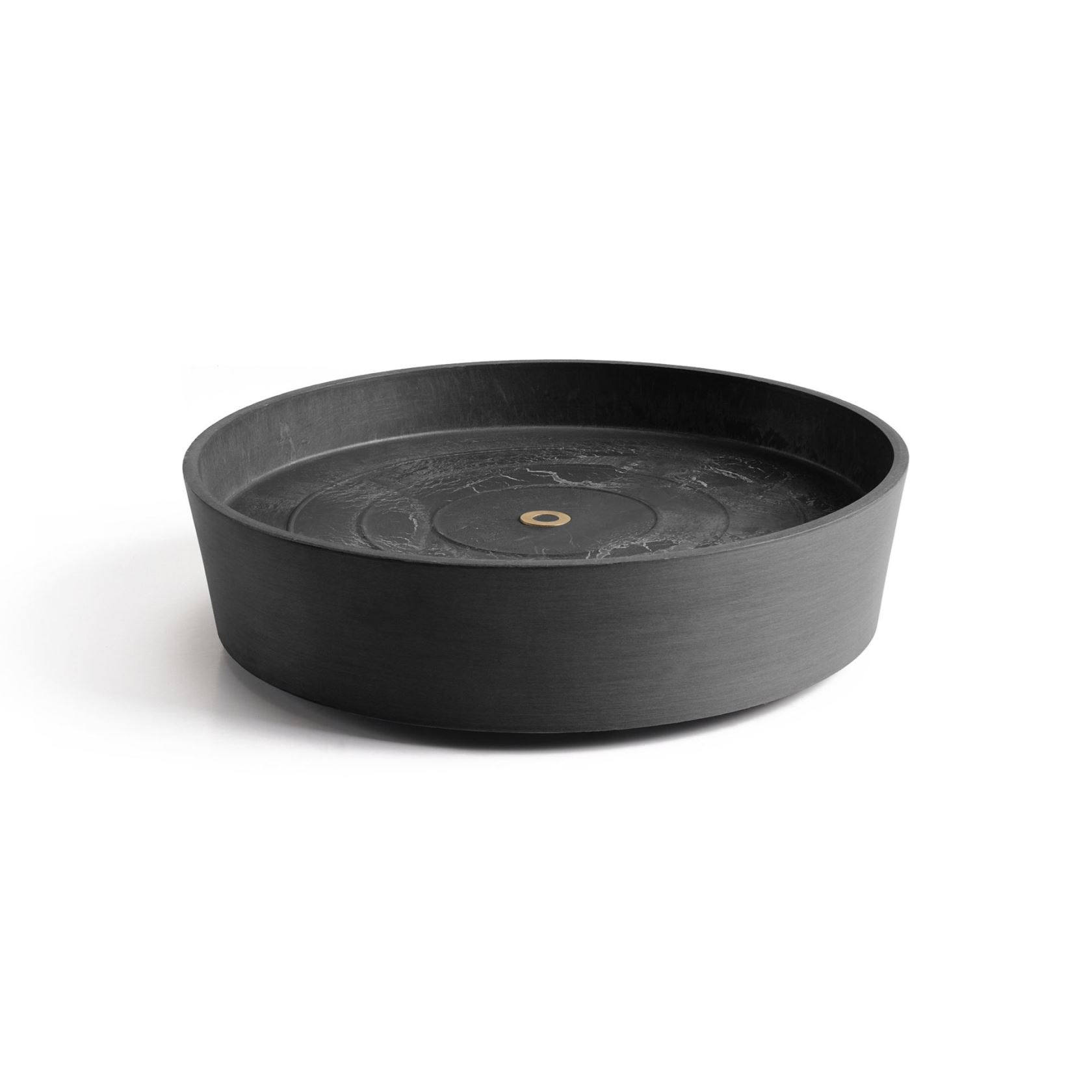 Ecopots onderschotel op wielen - Rond - Dark Grey - Diameter 34,1 x H9 cm