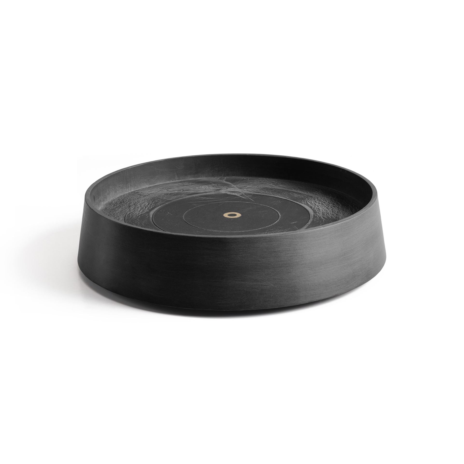 Ecopots Saucer Wheels Oslo - Dark Grey -Ø41 x H9,5 cm - Ronde donkergrijze onderschotel op wielen met waterreservoir afbeelding