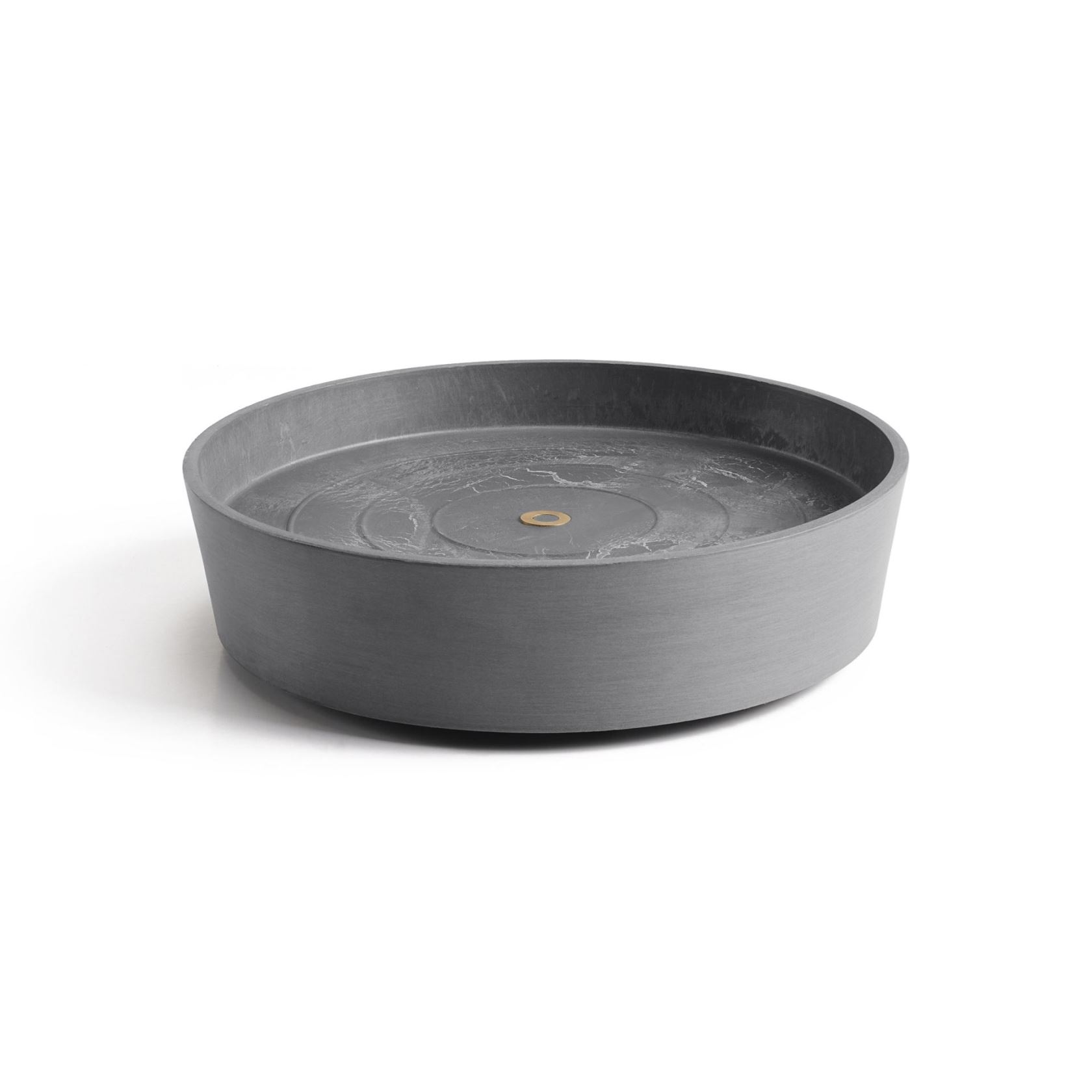 Ecopots onderschotel op wielen - Rond - Grey - Diameter 34,1 x H9 cm