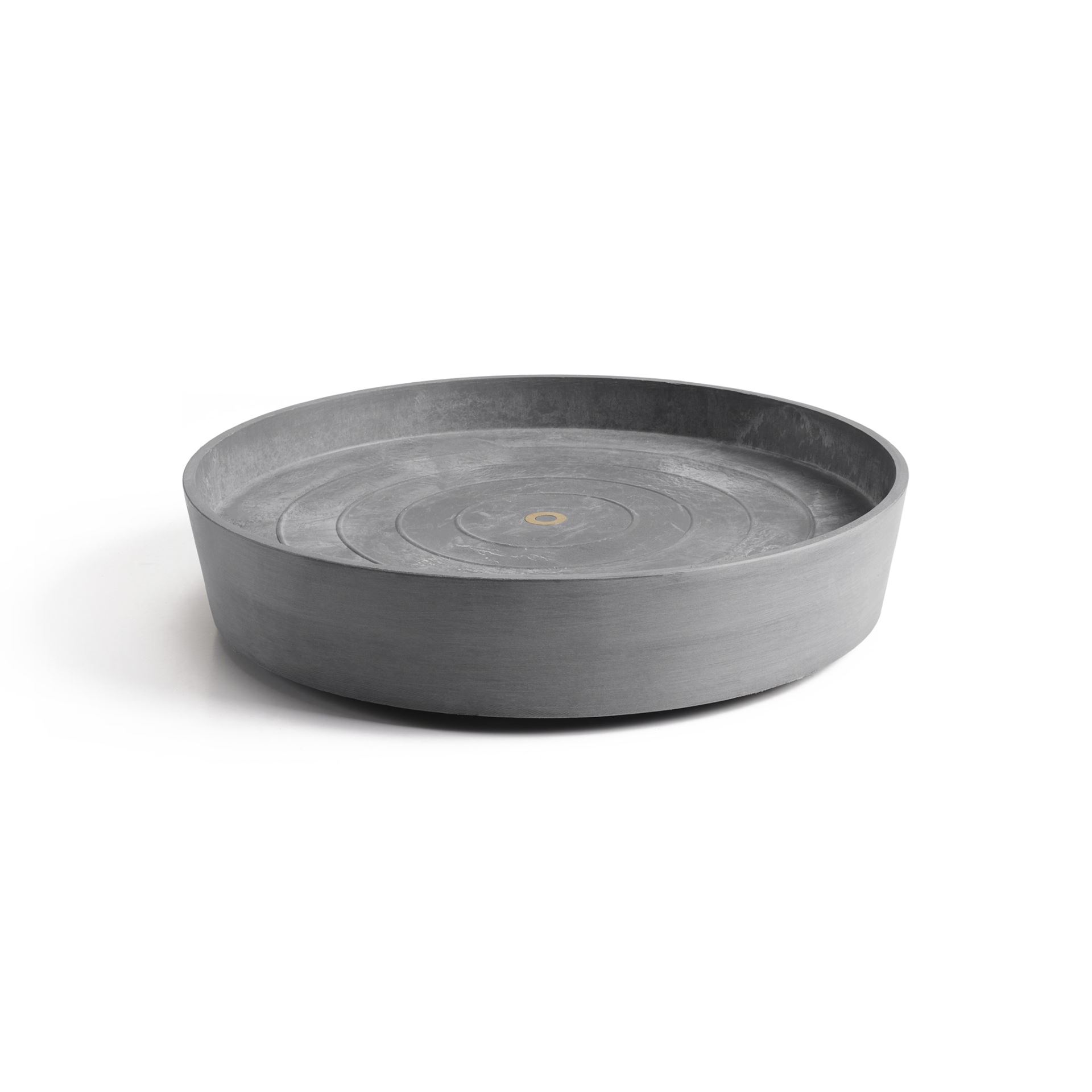 Ecopots Saucer Wheels - Grey -Ø41,6 x H9 cm - Ronde grijze onderschotel op wielen met waterreservoir afbeelding
