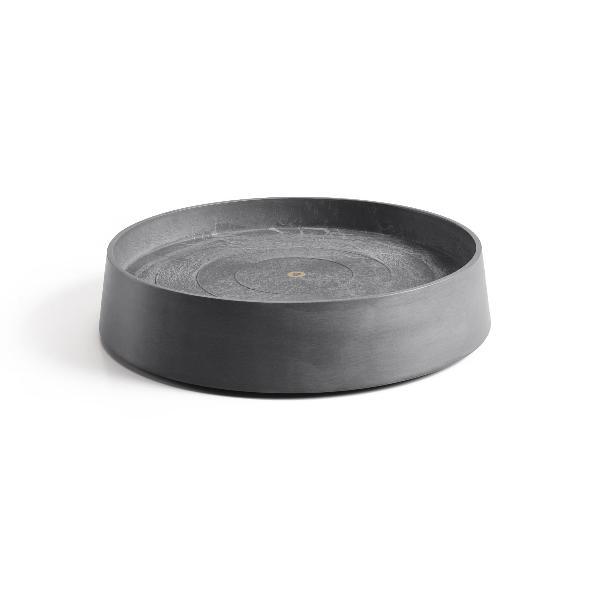Ecopots Saucer Wheels Oslo - Grey -Ø50 x H10,5 cm - Ronde grijze onderschotel op wielen met waterreservoir afbeelding