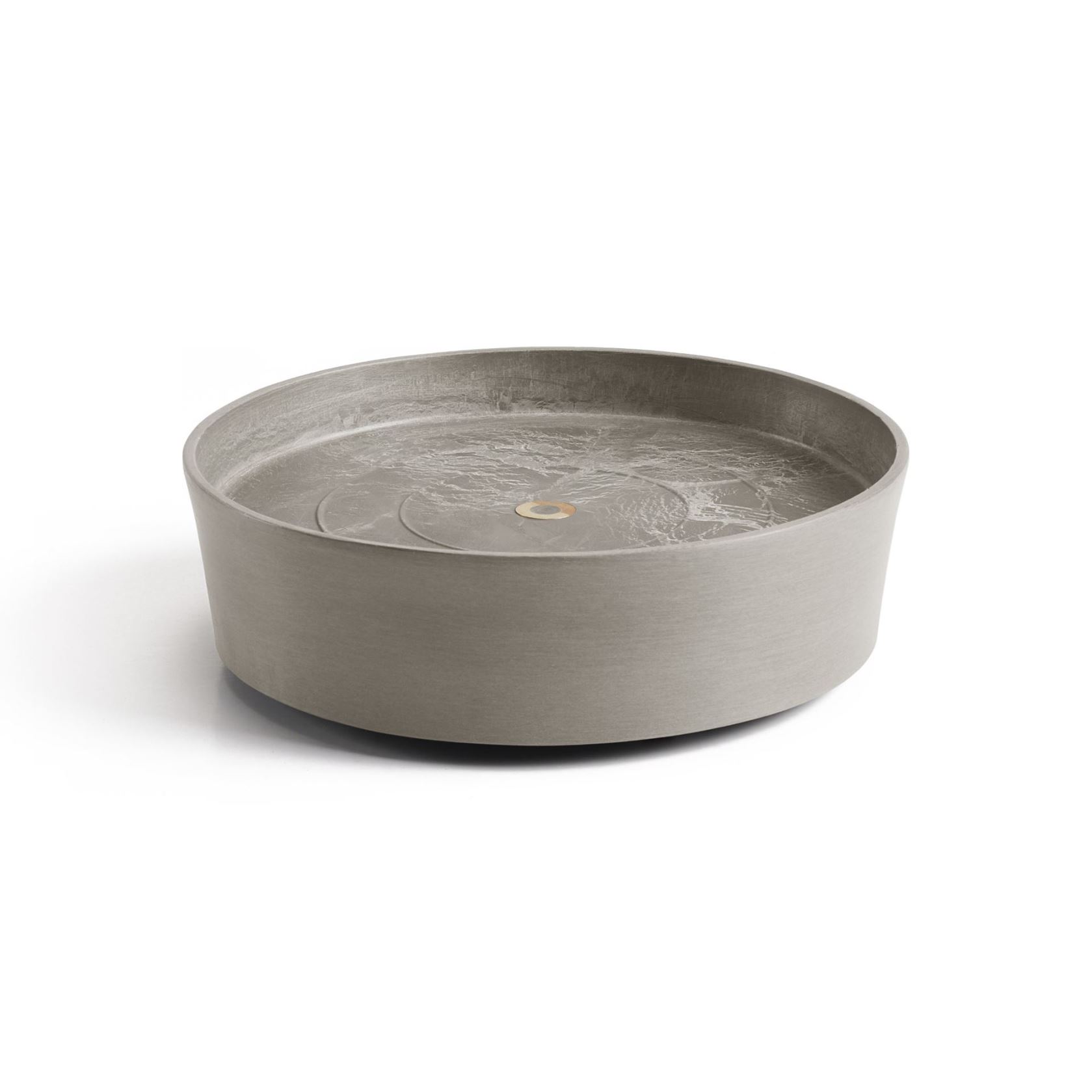 Ecopots onderschotel op wielen - Rond - Taupe - Diameter 28,7 x H8,3 cm