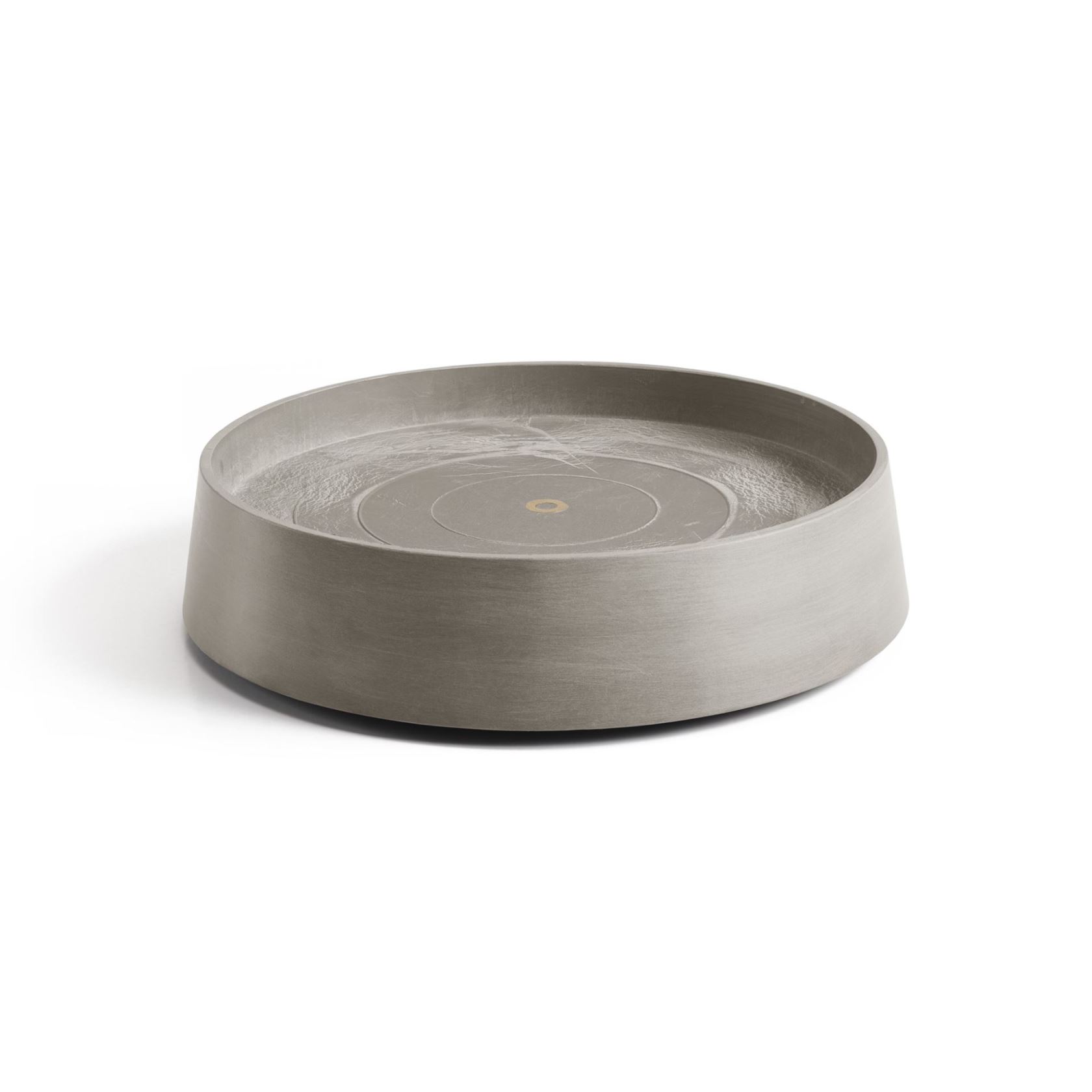 Ecopots onderschotel op wielen Oslo - Rond - Taupe - Diameter 41 x H9,5 cm