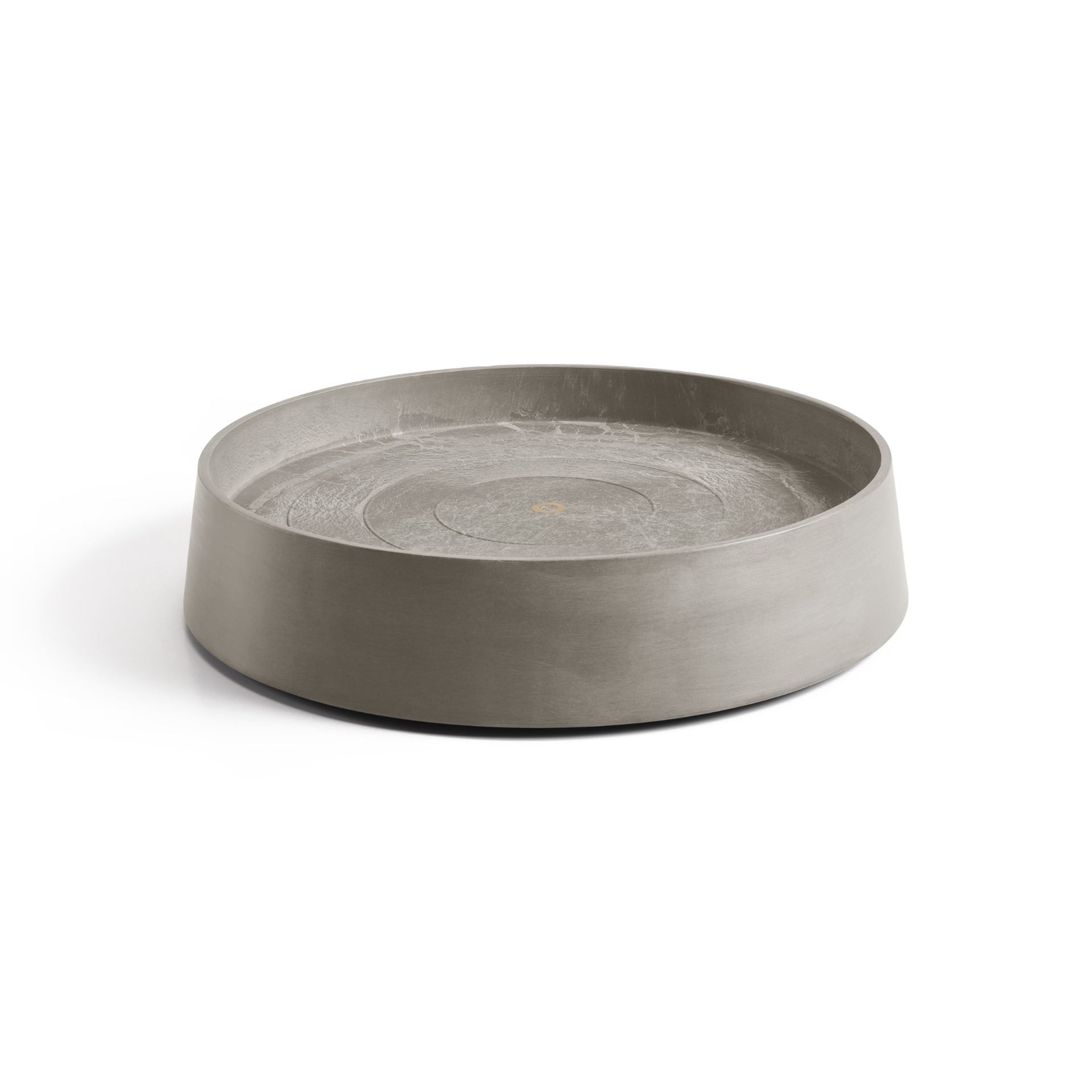 Ecopots Saucer Wheels Oslo - Taupe -Ø50 x H10,5 cm - Ronde taupe onderschotel op wielen met waterreservoir afbeelding