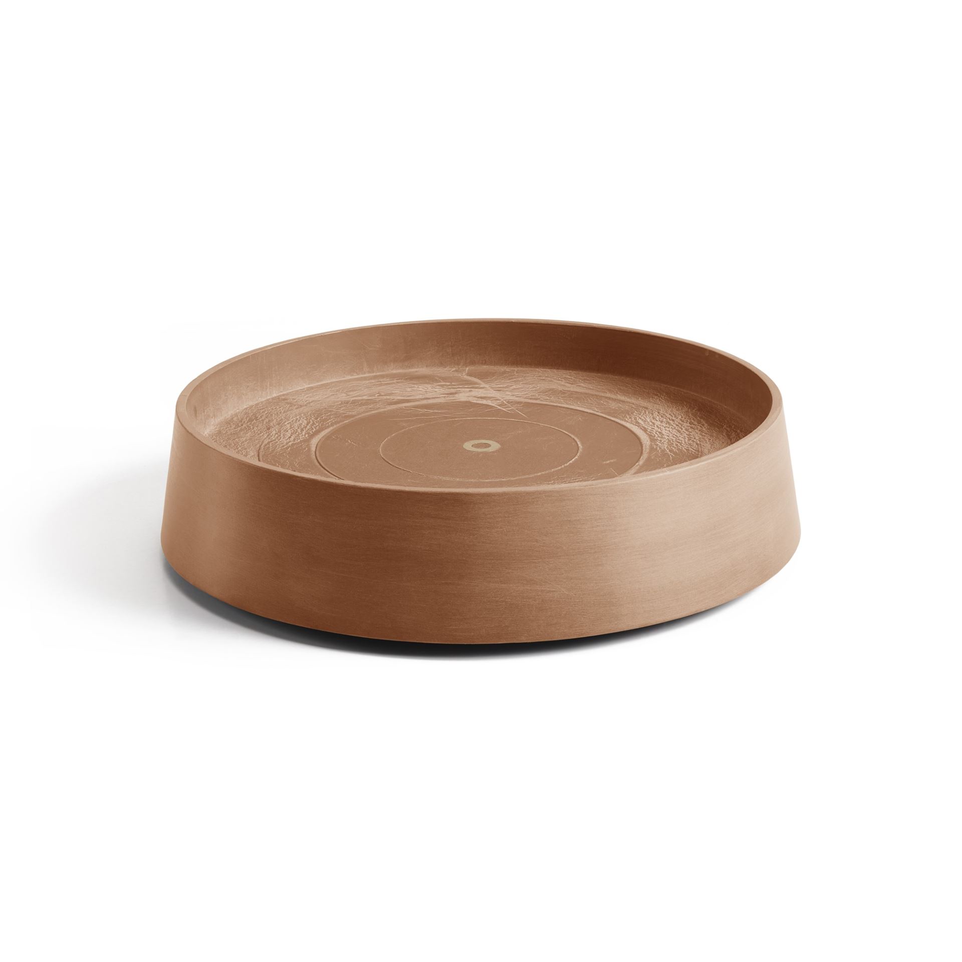 Ecopots Saucer Wheels Oslo - Terra -Ø41 x H9,5 cm - Ronde terrakleurige onderschotel op wielen met waterreservoir afbeelding