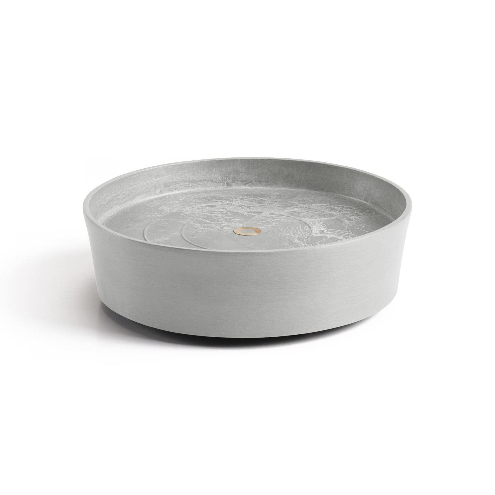 Ecopots onderschotel op wielen - Rond - White Grey - Diameter 28,7 x H8,3 cm