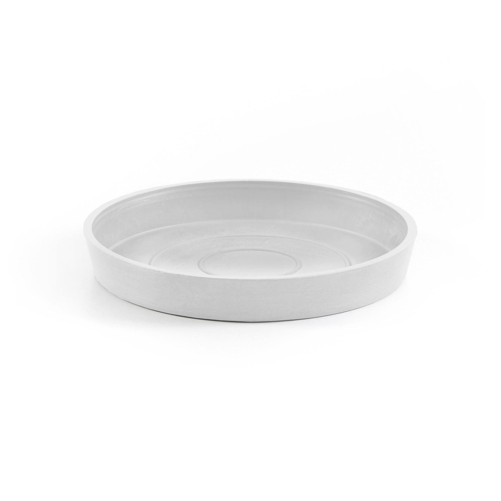 Ecopots onderschotel met waterreservoir - Rond - Pure White - Diameter 18 x H2,5 cm