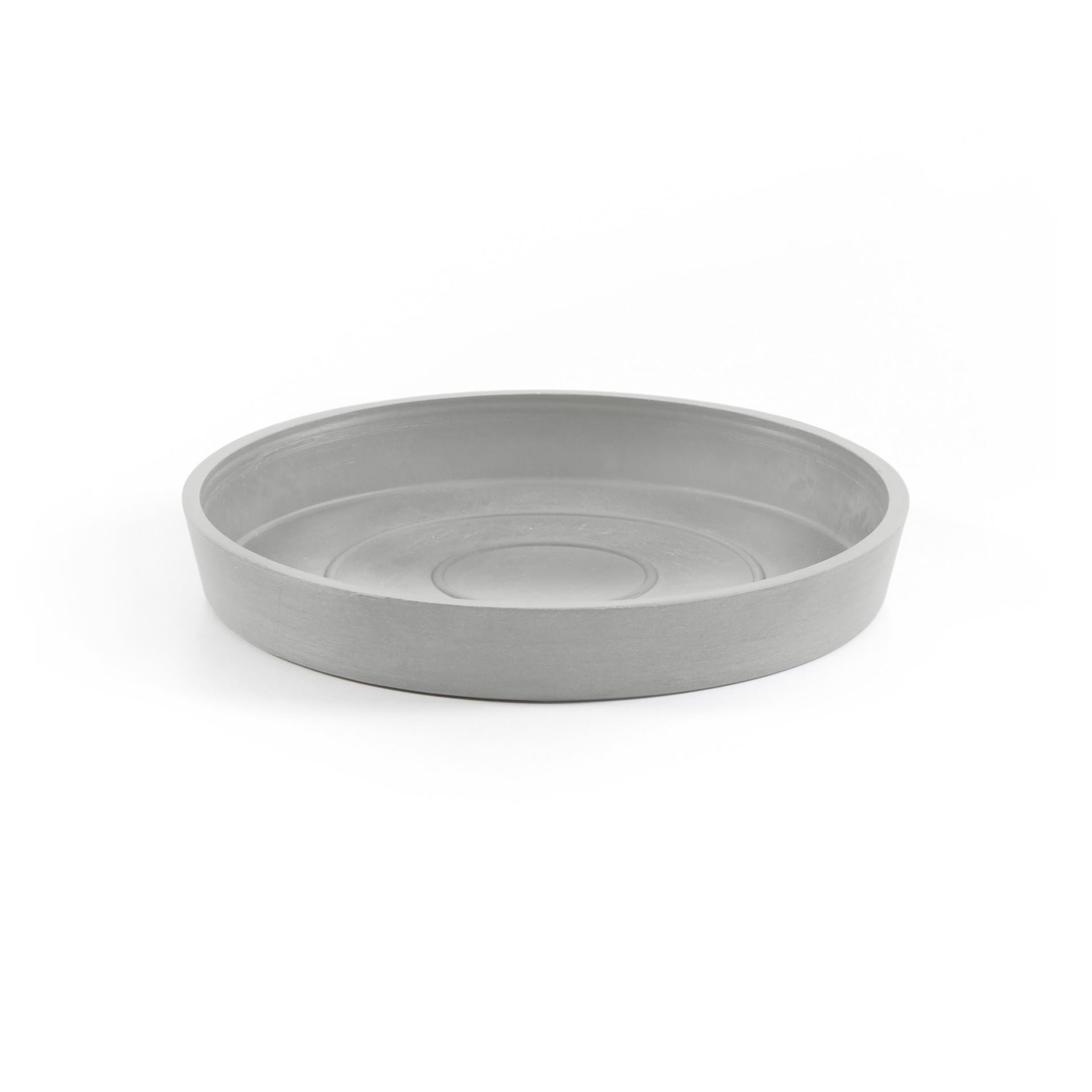Ecopots onderschotel met waterreservoir - Rond - White Grey - Diameter 18 x H2,5 cm