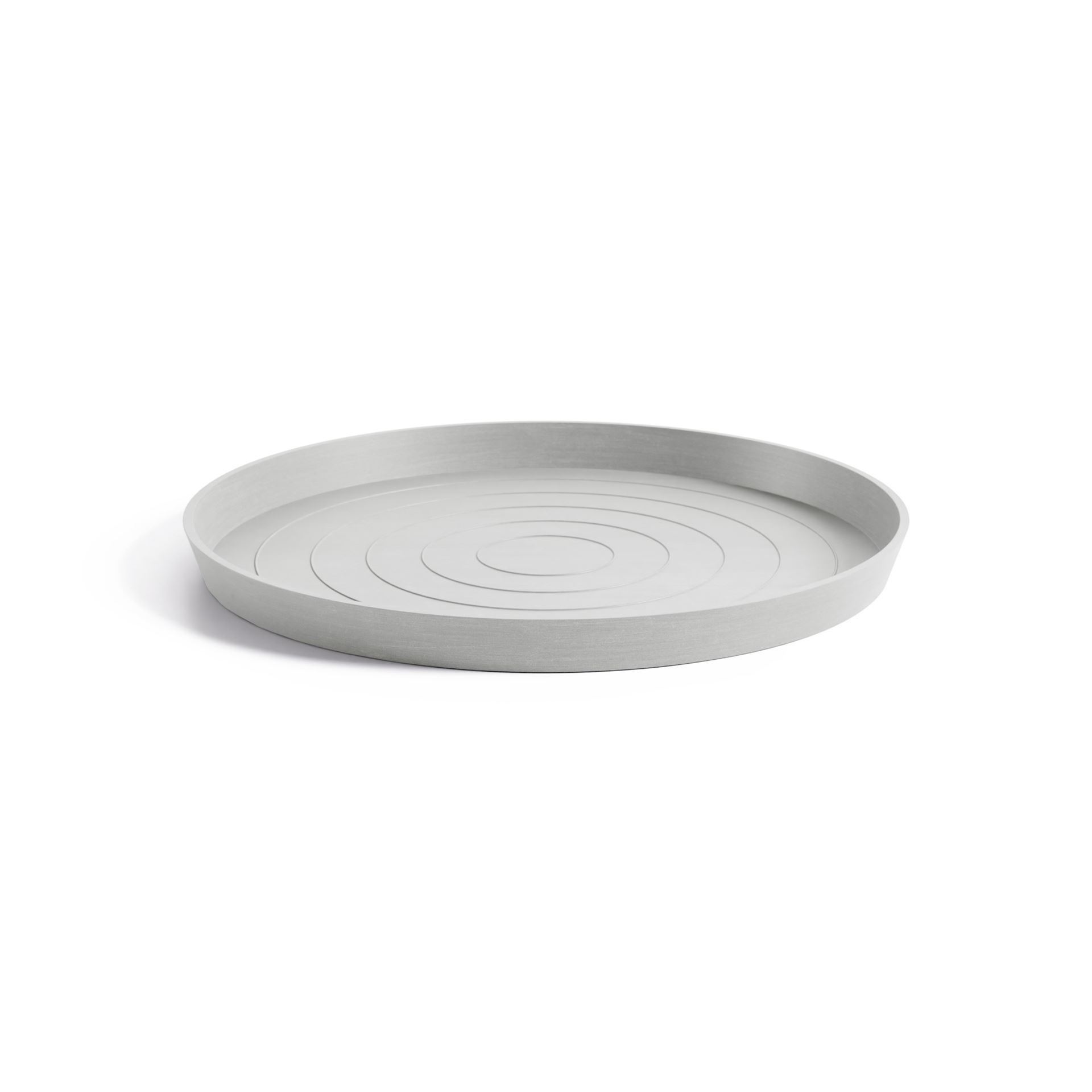 ecopots onderschotel met waterreservoir- Rond - White Grey - Diameter 58,7 x H4,5 cm