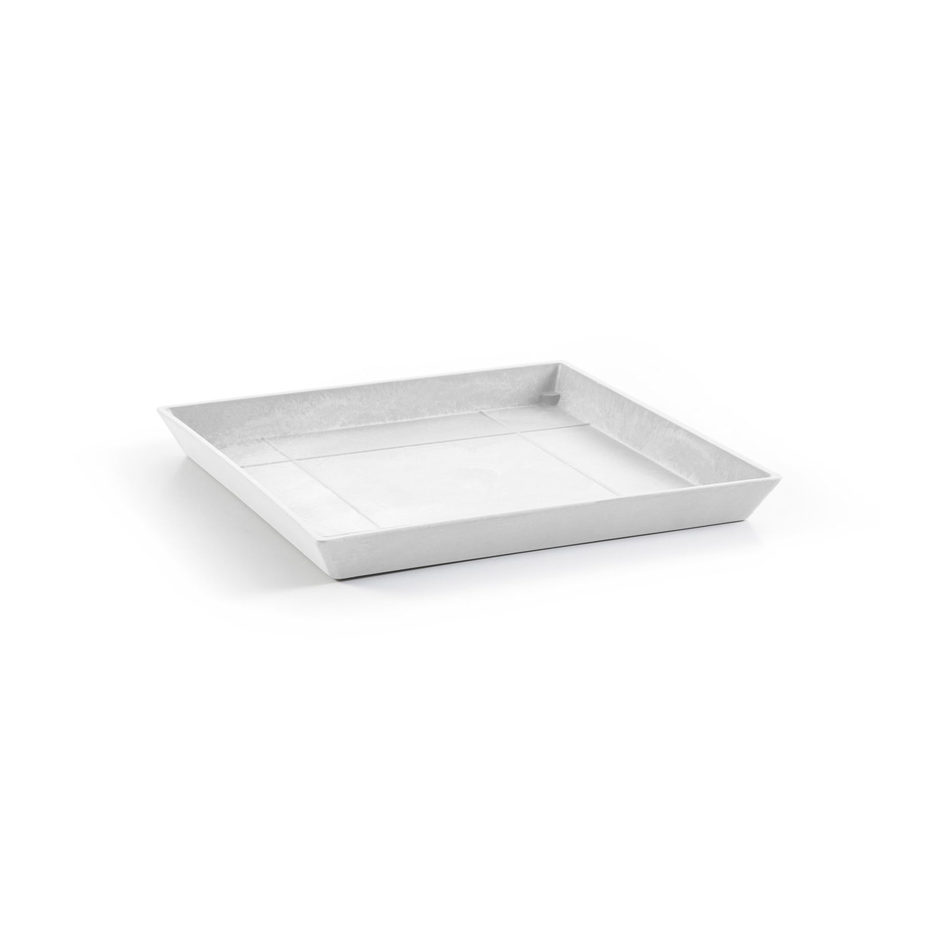 ecopots onderschotel met waterreservoir - Vierkant - Pure White - 35,5 x H3,5 cm