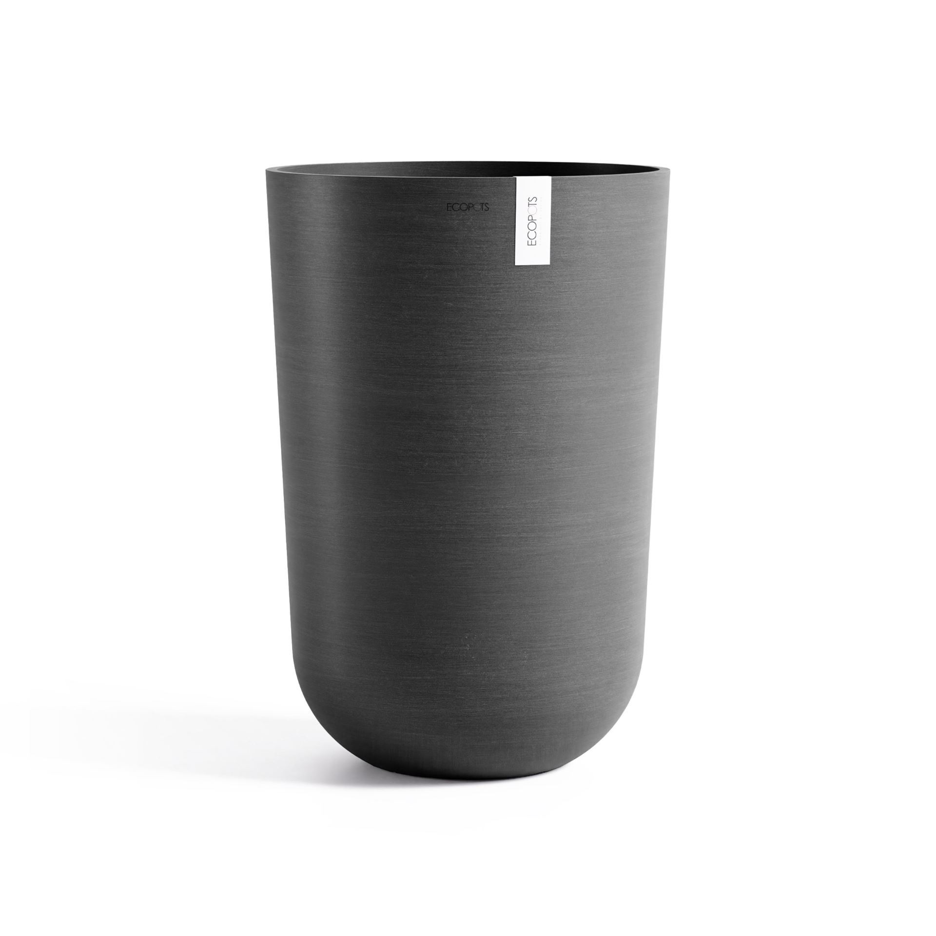 Ecopots bloempot Oslo High 52 - Rond - Dark Grey - Diameter 35 x H51,5 cm