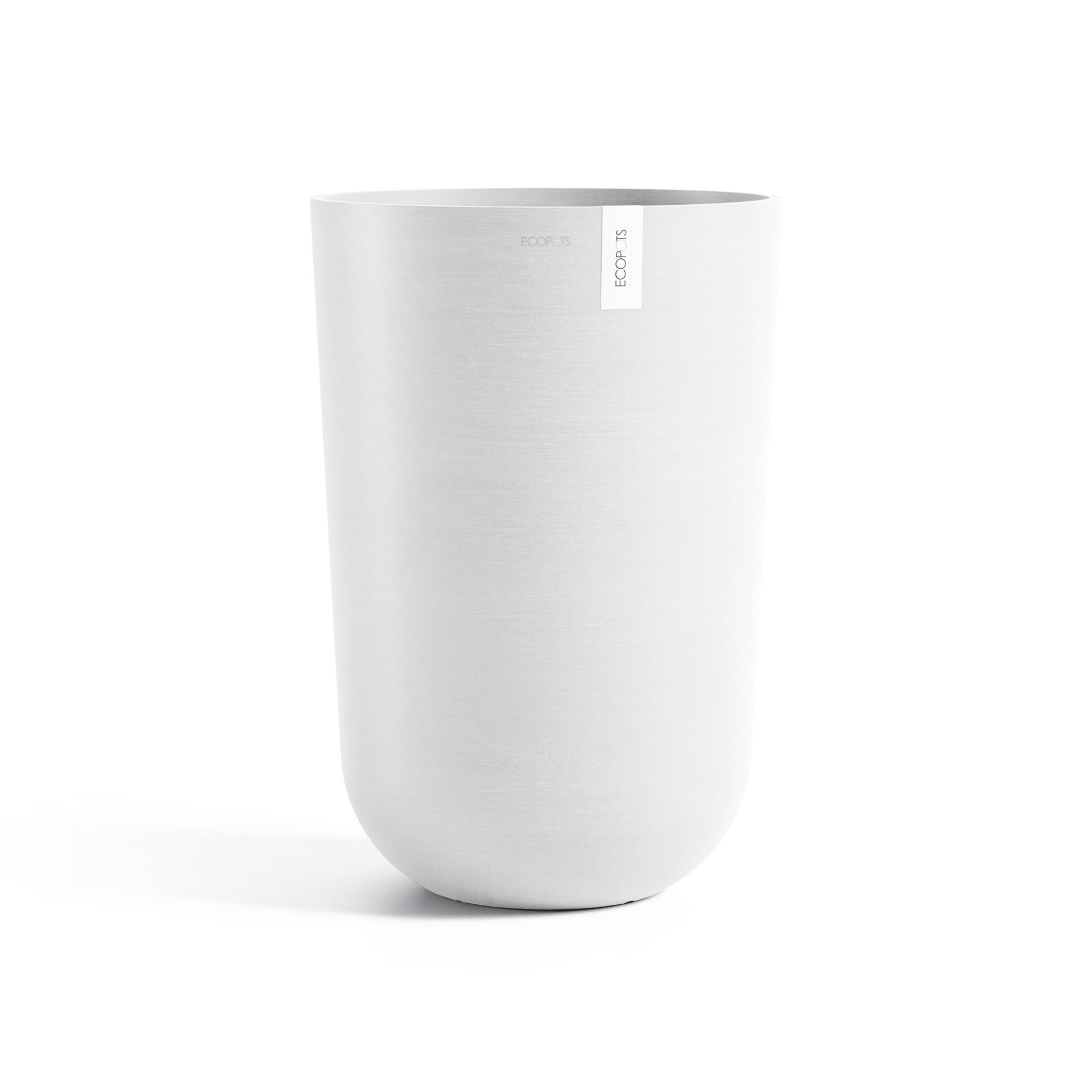 Ecopots bloempot Oslo High 52 - Rond - Pure White - Diameter 35 x H51,5 cm