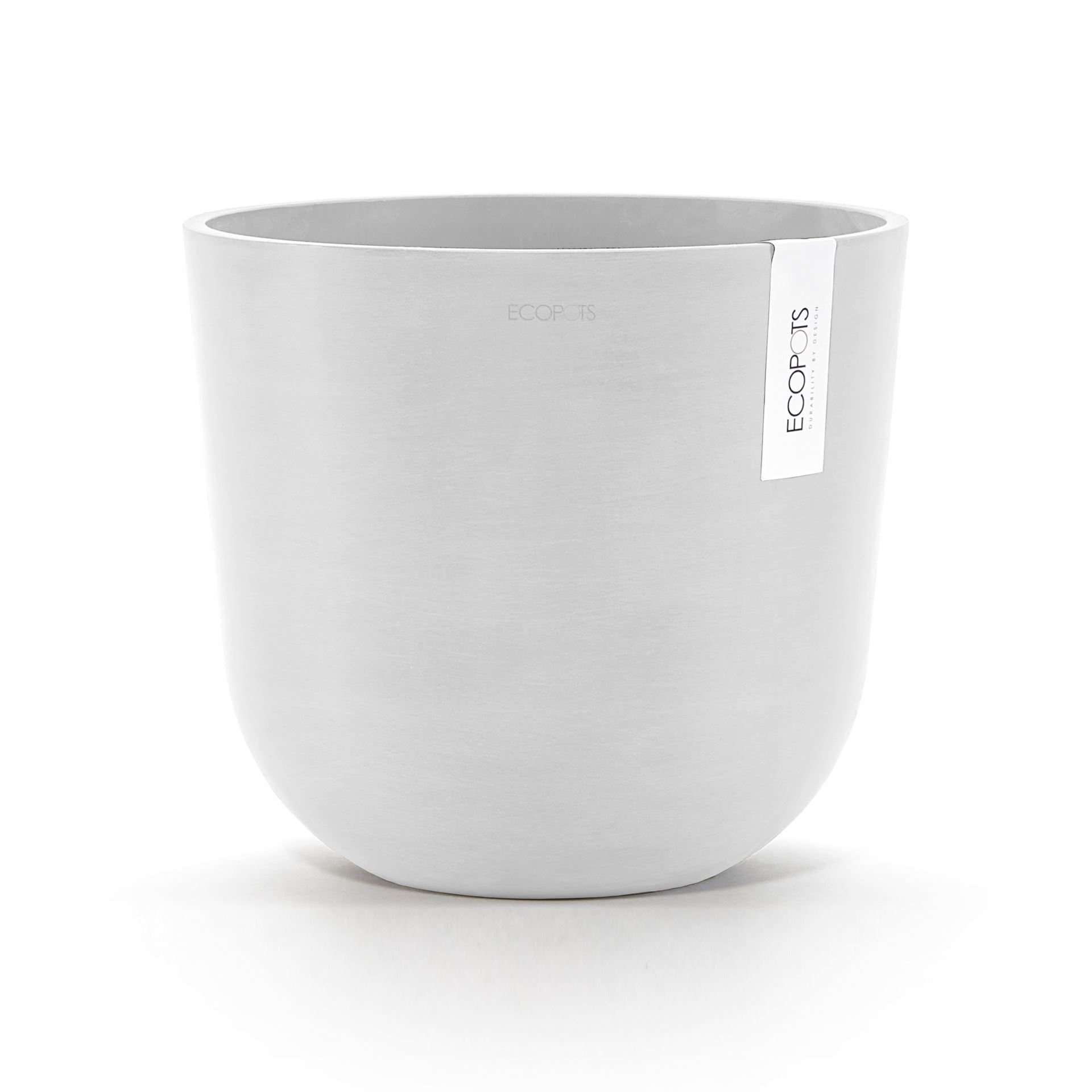 Ecopots bloempot Oslo 25 - Rond - Pure White - Diameter 25 x H21,8 cm