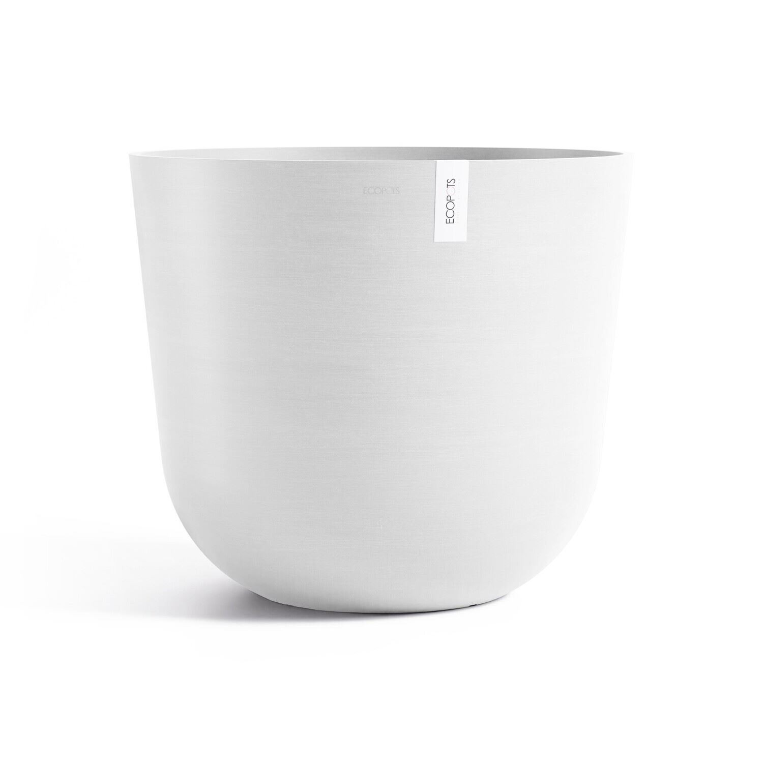 Ecopots bloempot Oslo 75 - Rond - Pure White - Ø75 x H65 cm