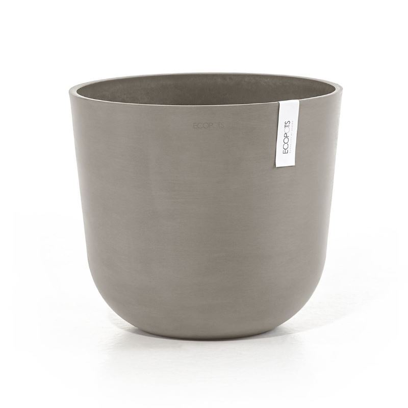 Ecopots bloempot Oslo 35 - Rond - Taupe - Diameter 35 x H30,5 cm