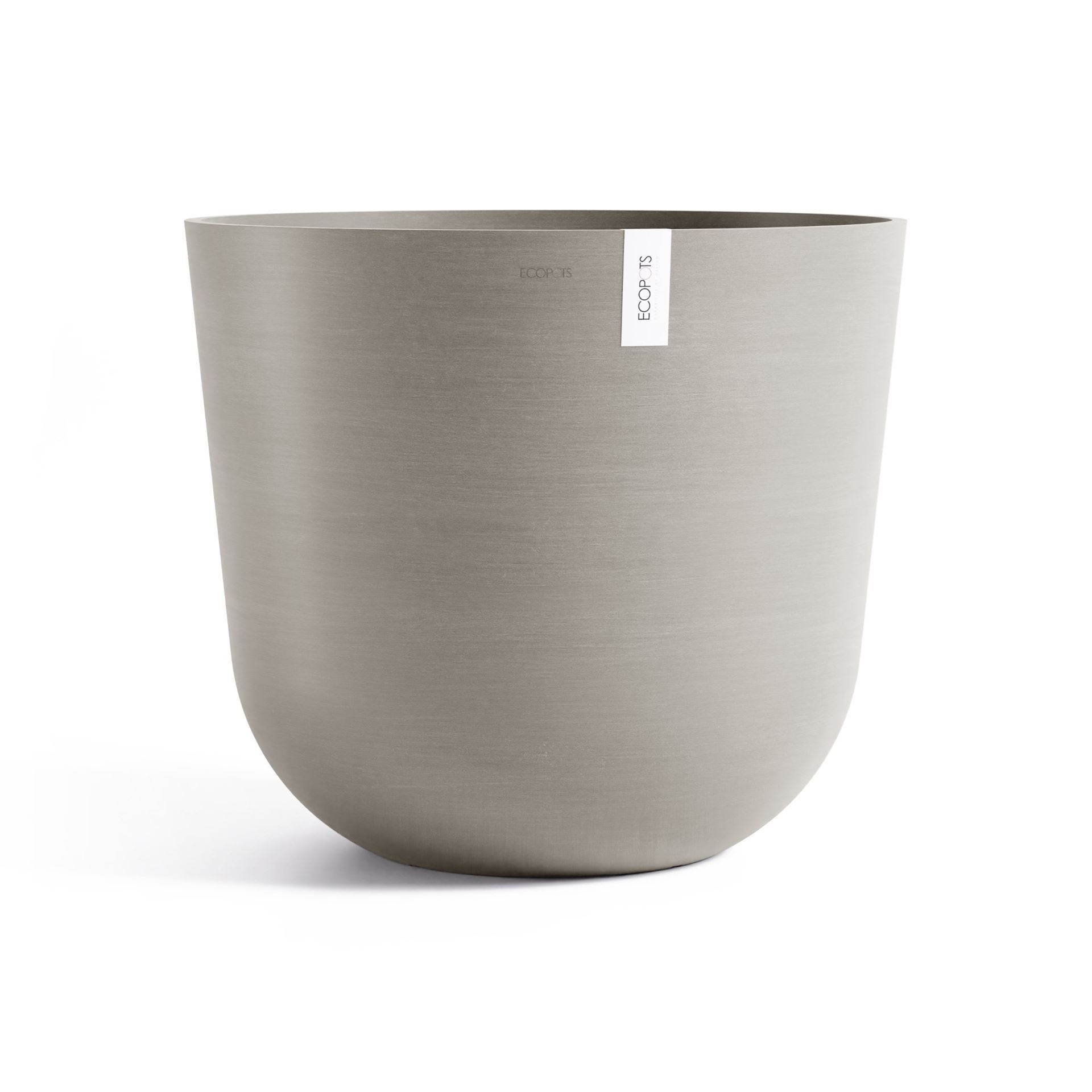 Ecopots bloempot Oslo 65 - Rond - Taupe - Diameter 65 x H56,6 cm