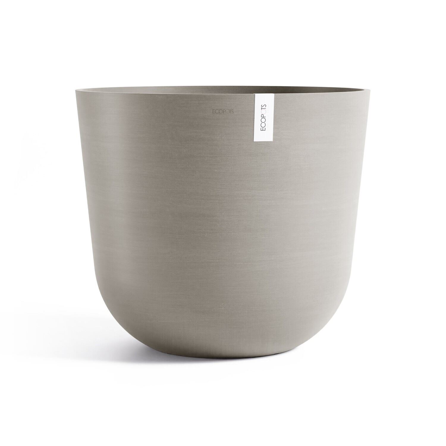Ecopots bloempot Oslo 75 - Rond - Taupe - Ø75 x H65 cm