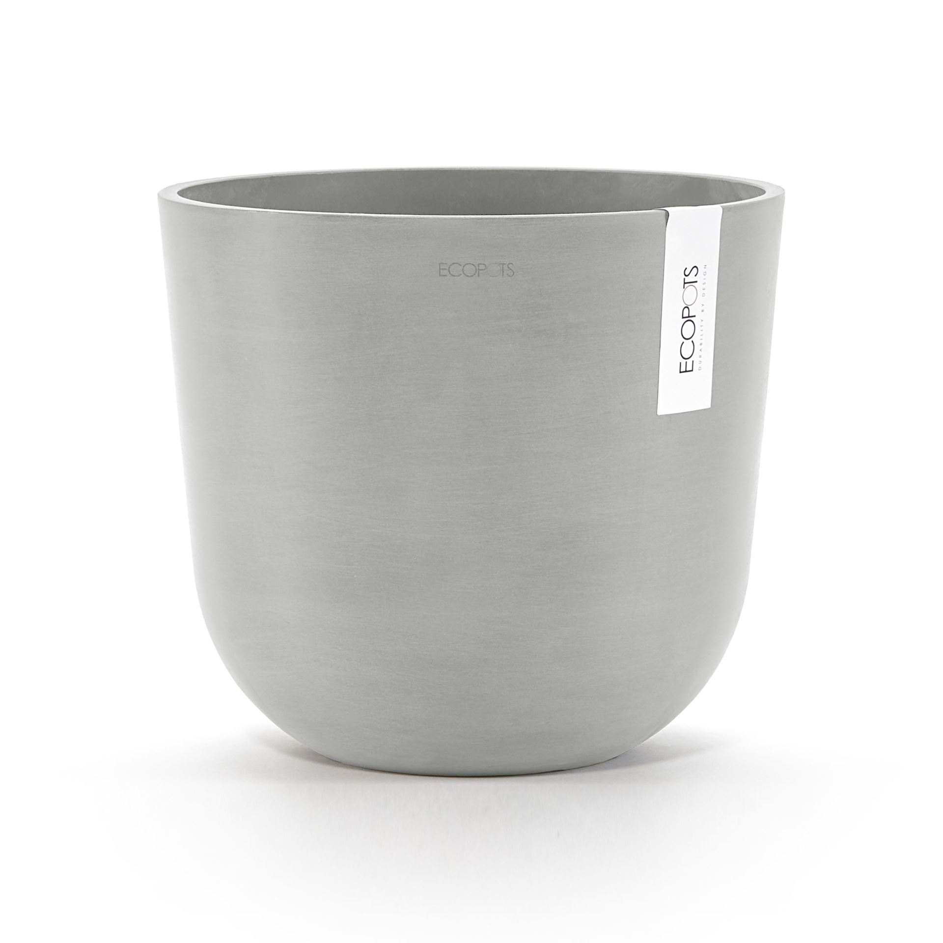 Ecopots bloempot Oslo 25 - Rond - White Grey - Diameter 25 x H21,8 cm