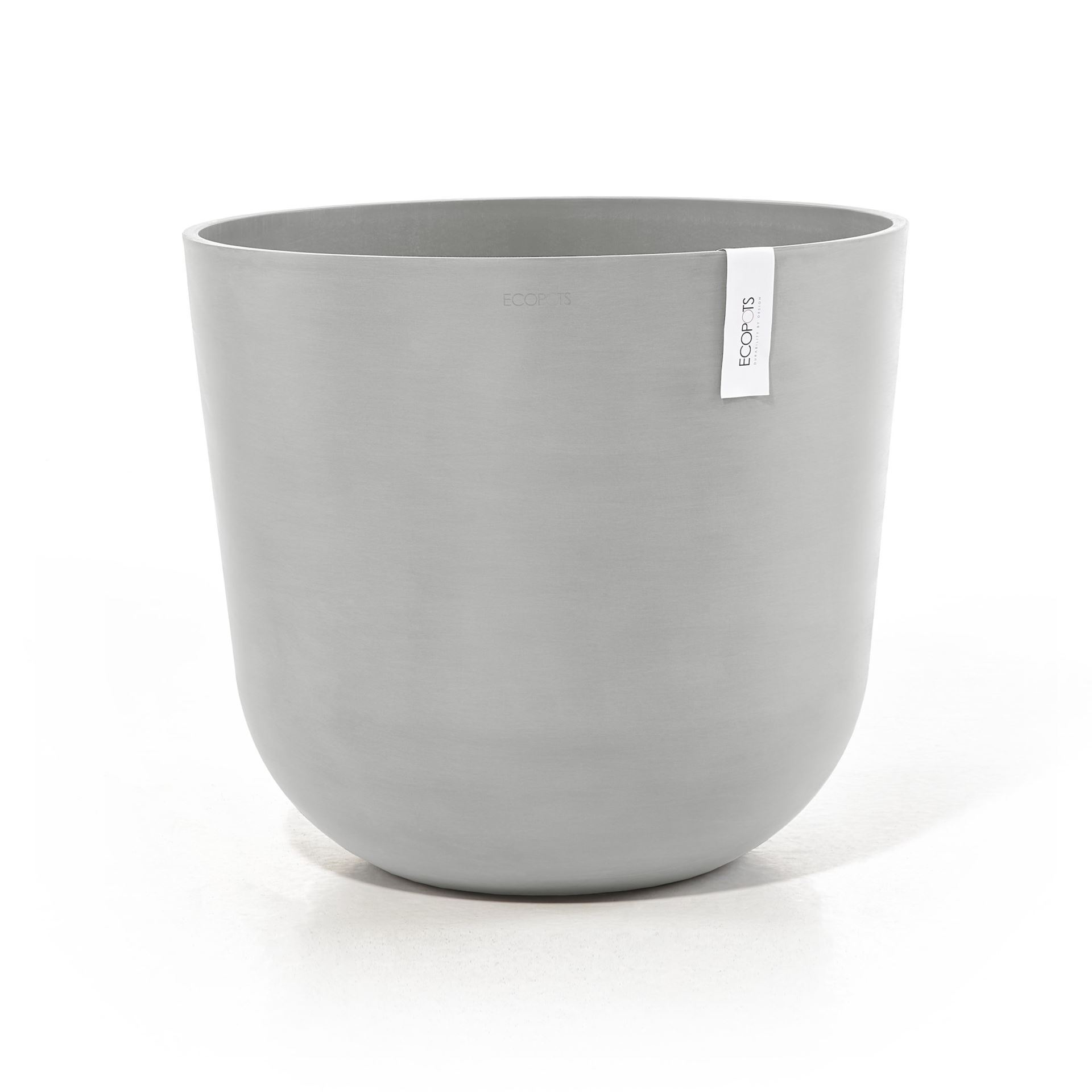 Ecopots bloempot Oslo 55 - Rond - White Grey - Diameter 55 x H48,5 cm