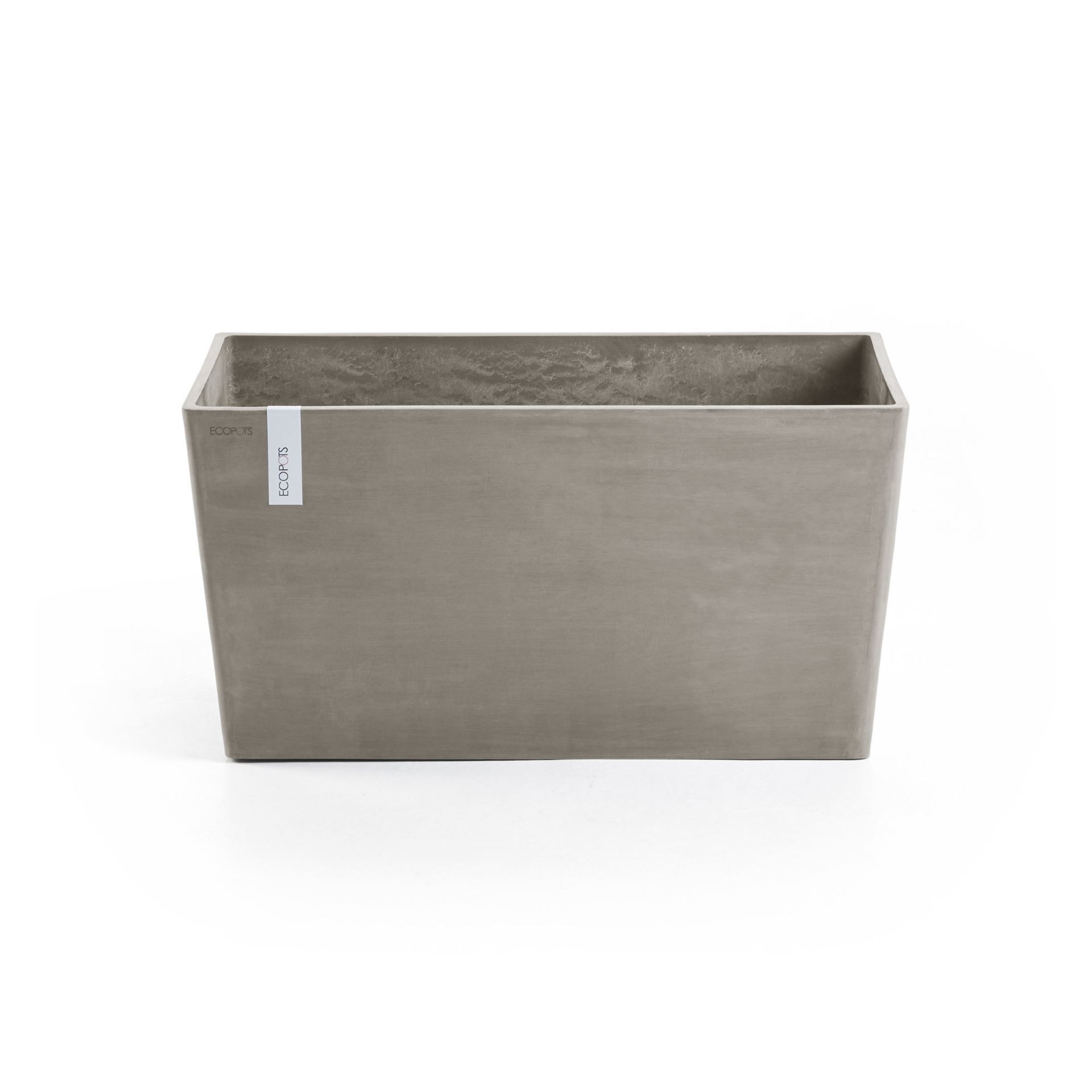 Ecopots bloempot Paris 80 - Rechthoekig - Taupe - 80,3 x 38 x H40,5 cm
