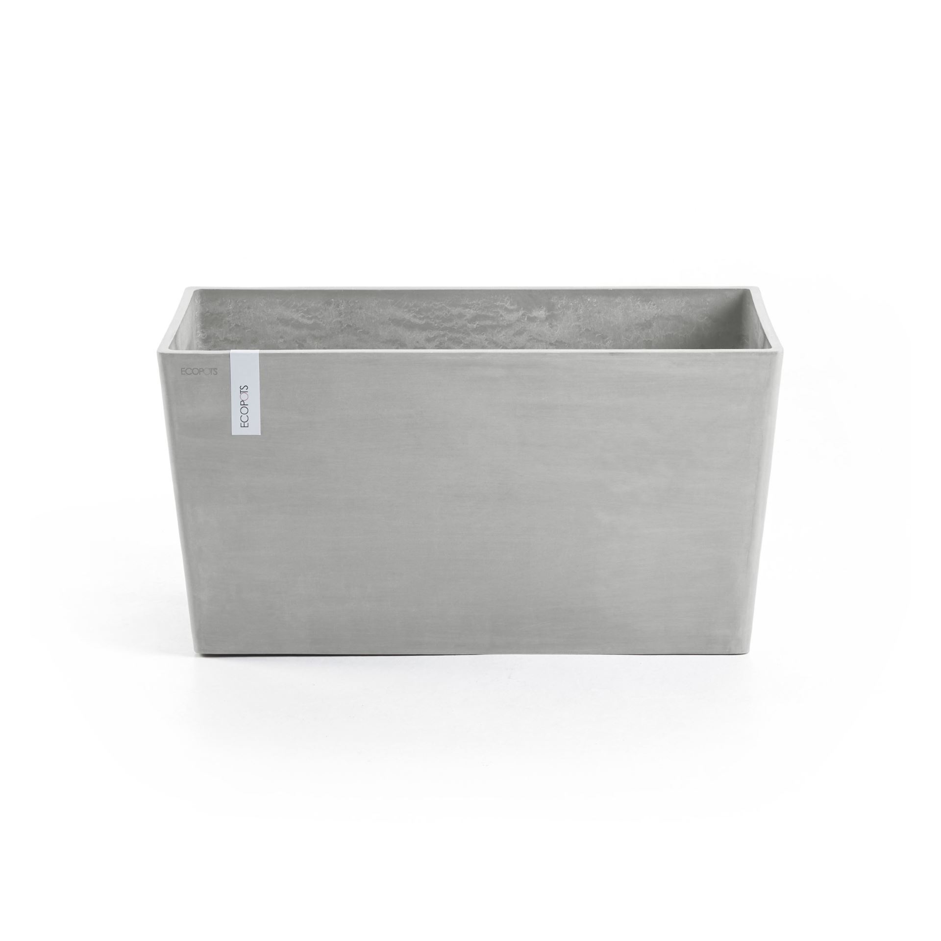 Ecopots bloempot Paris 80 - Rechthoekig - White Grey - 80,3 x 38 x H40,5 cm
