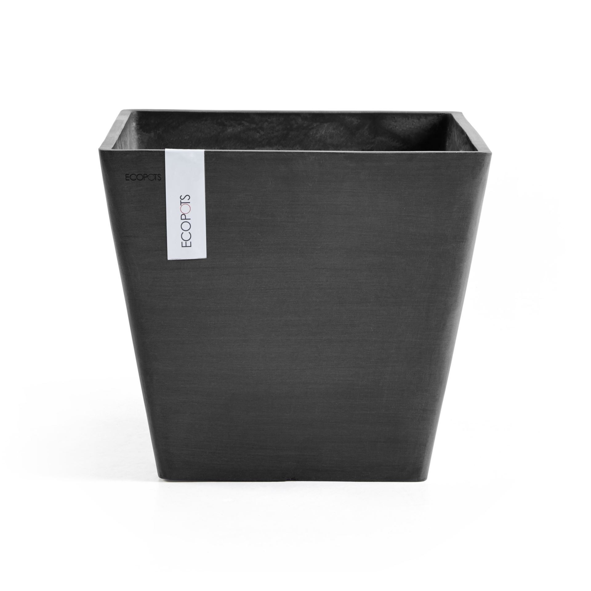 Ecopots bloempot Rotterdam 40 - Vierkant - Dark Grey - 40,1 x H35,5 cm