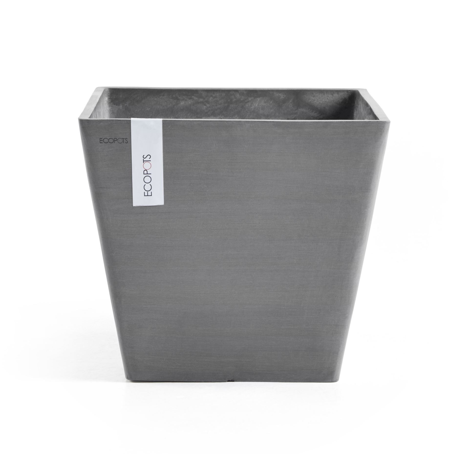 Ecopots bloempot Rotterdam 30 - Vierkant - Grey - 29,5 x H26,4 cm