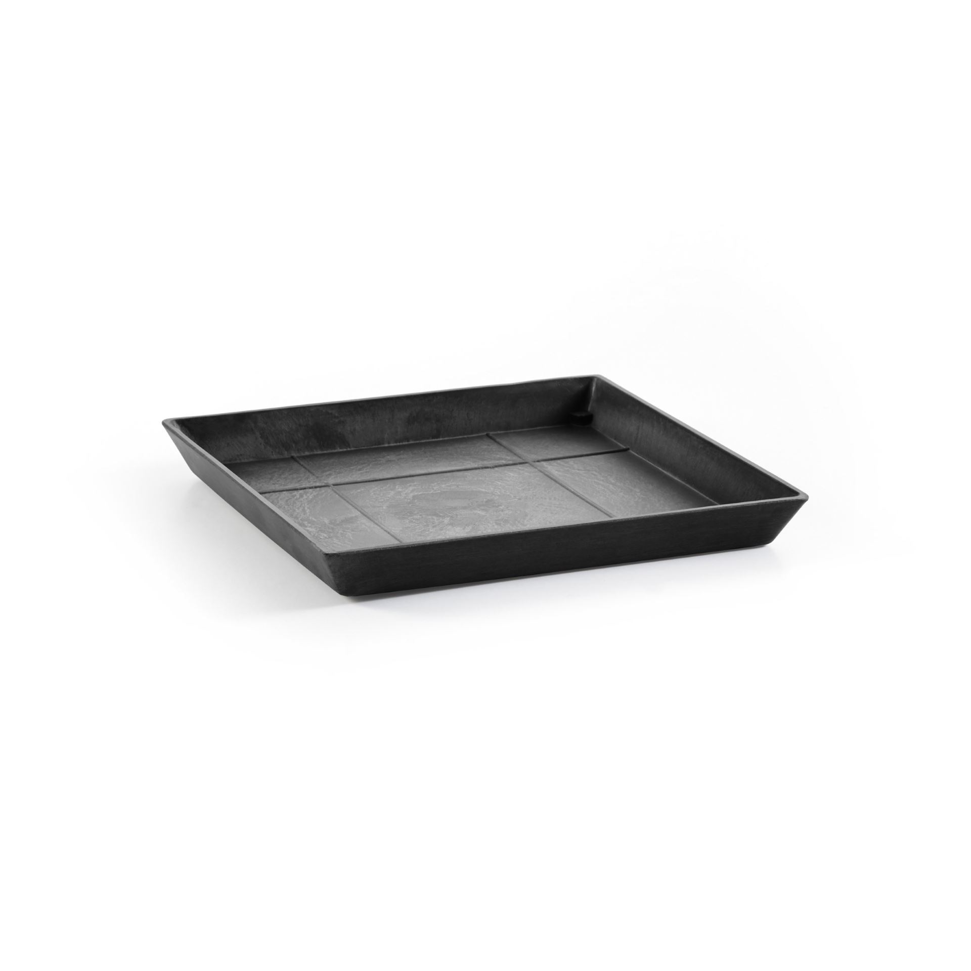 Ecopots onderschotel met waterreservoir - Vierkant - Dark Grey - 35,5 x H3,5 cm