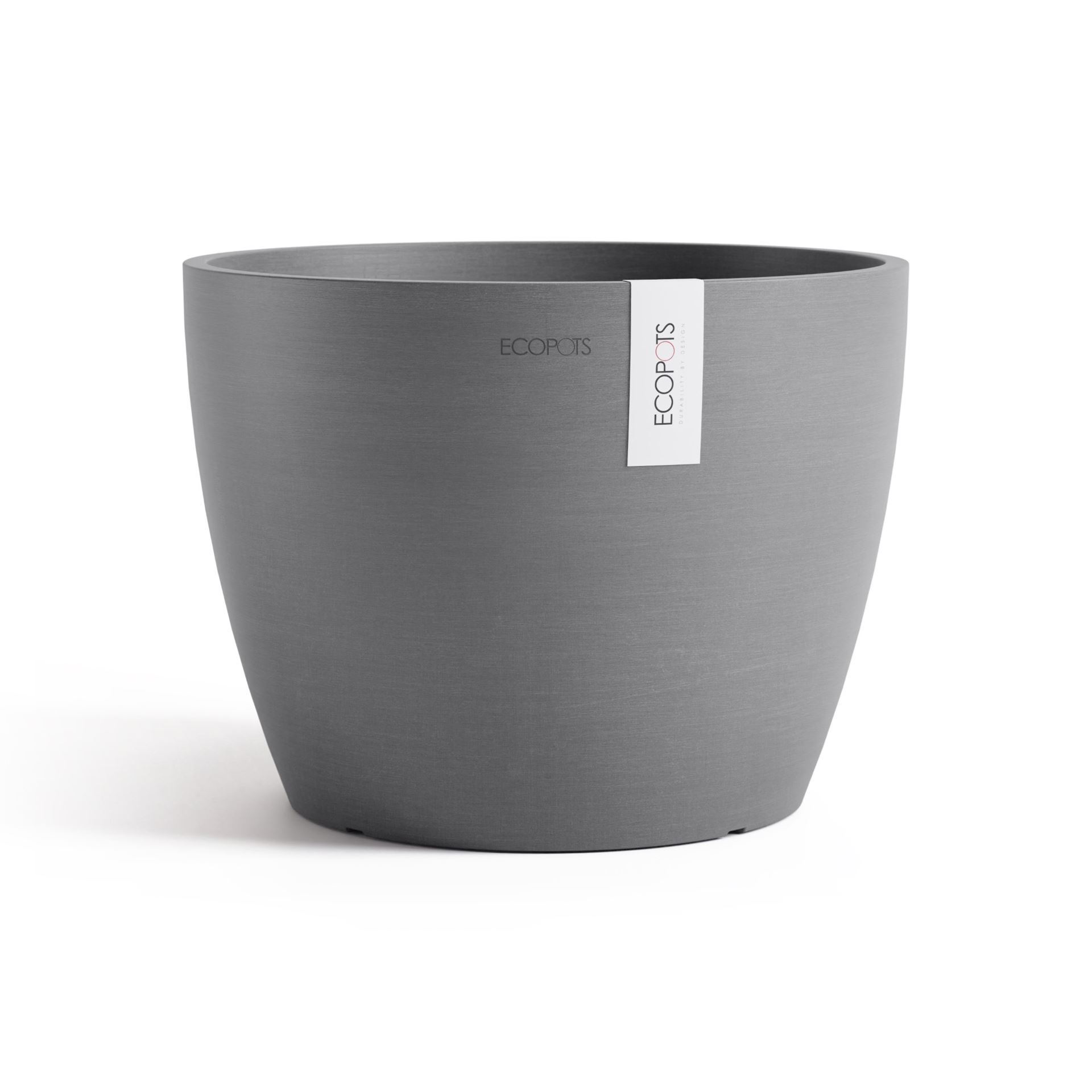 Ecopots bloempot Stockholm 31 - Rond - Grey - Diameter 31 x H23,5 cm