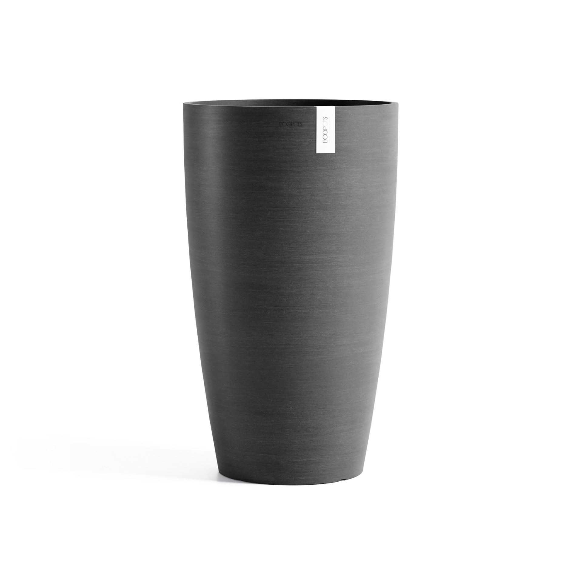 Ecopots bloempot Stockholm High 60- Rond - Dark Grey - Diameter 35 x H60 cm