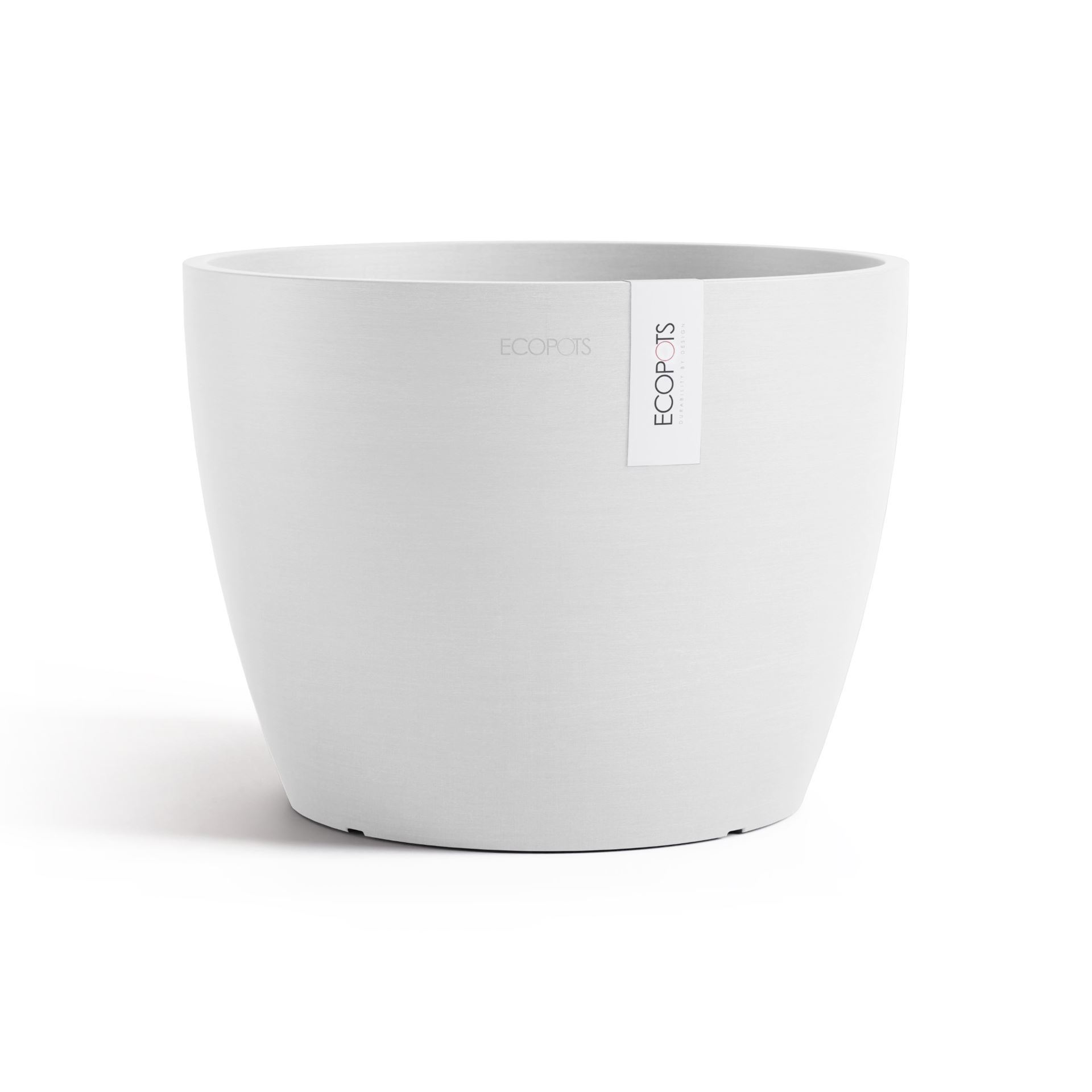 Ecopots bloempot Stockholm 31 - Rond - Pure White - Diameter 31 x H23,5 cm