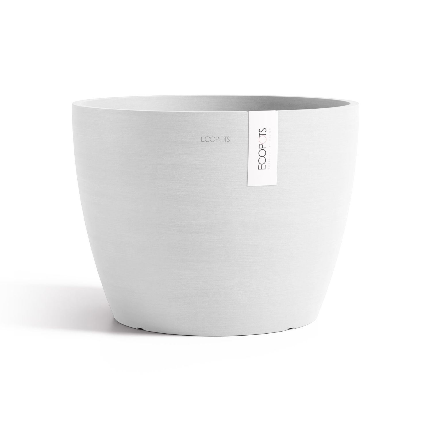 Ecopots bloempot Stockholm 45 - Rond - Pure White - Ø45 x H34,2 cm