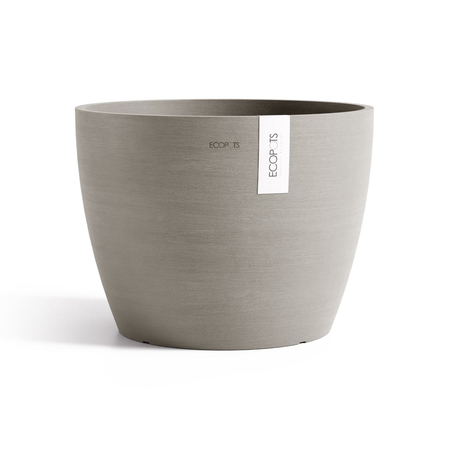 Ecopots bloempot Stockholm 45 - Rond - Taupe - Ø45 x H34,2 cm
