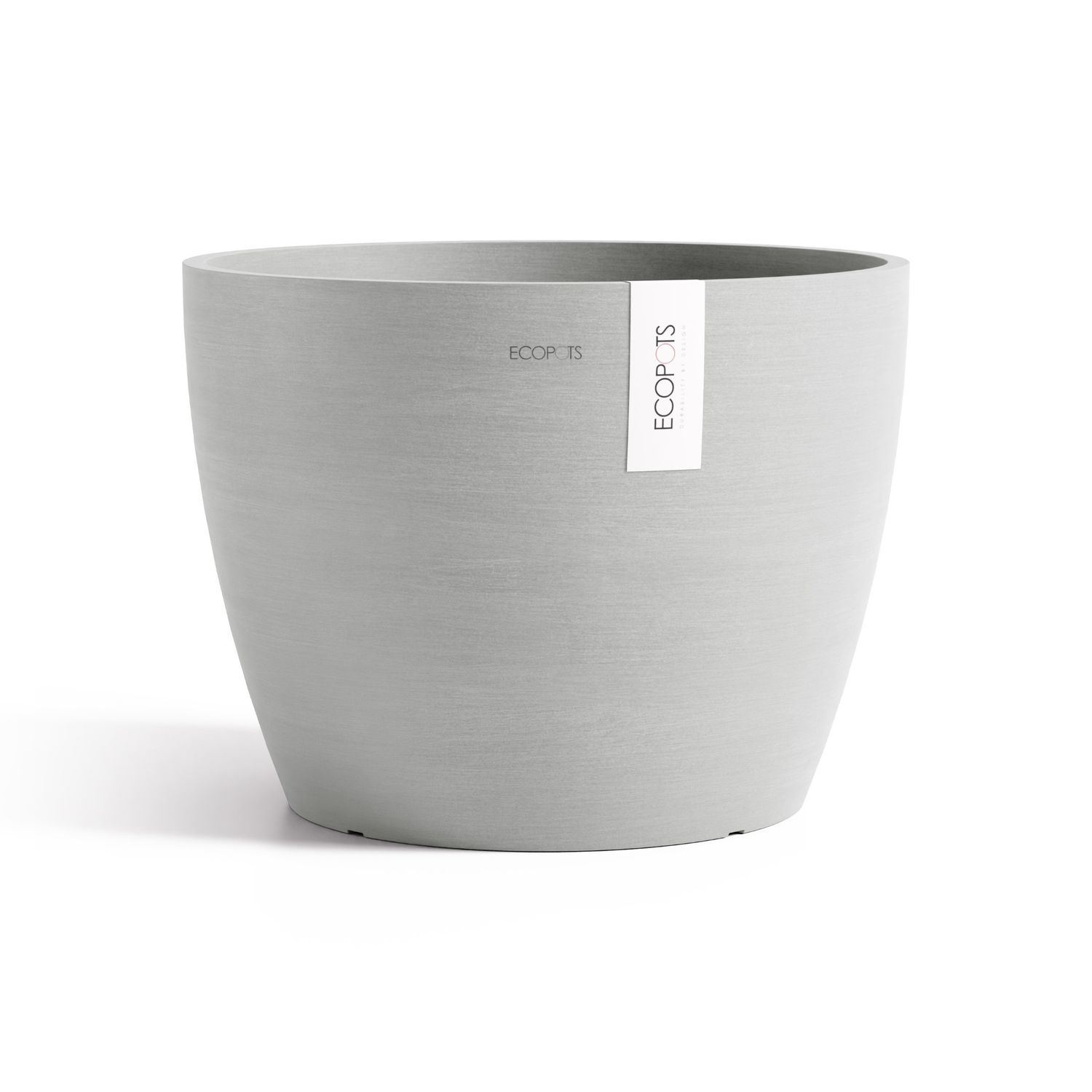 Ecopots bloempot Stockholm 40 - Rond - White Grey - Ø40 x H30 cm