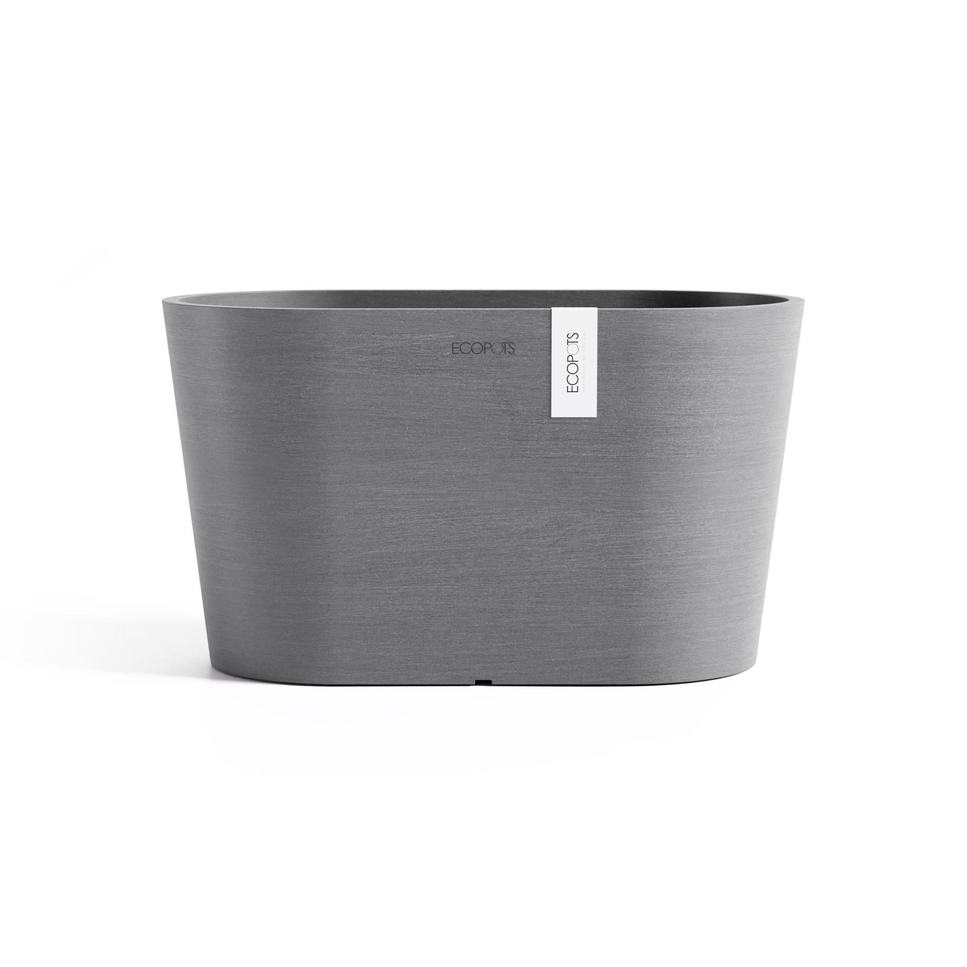 Ecopots bloempot Tokyo 30 met waterreservoir - Ovaal - Grey - 30 x 17 x H17 cm