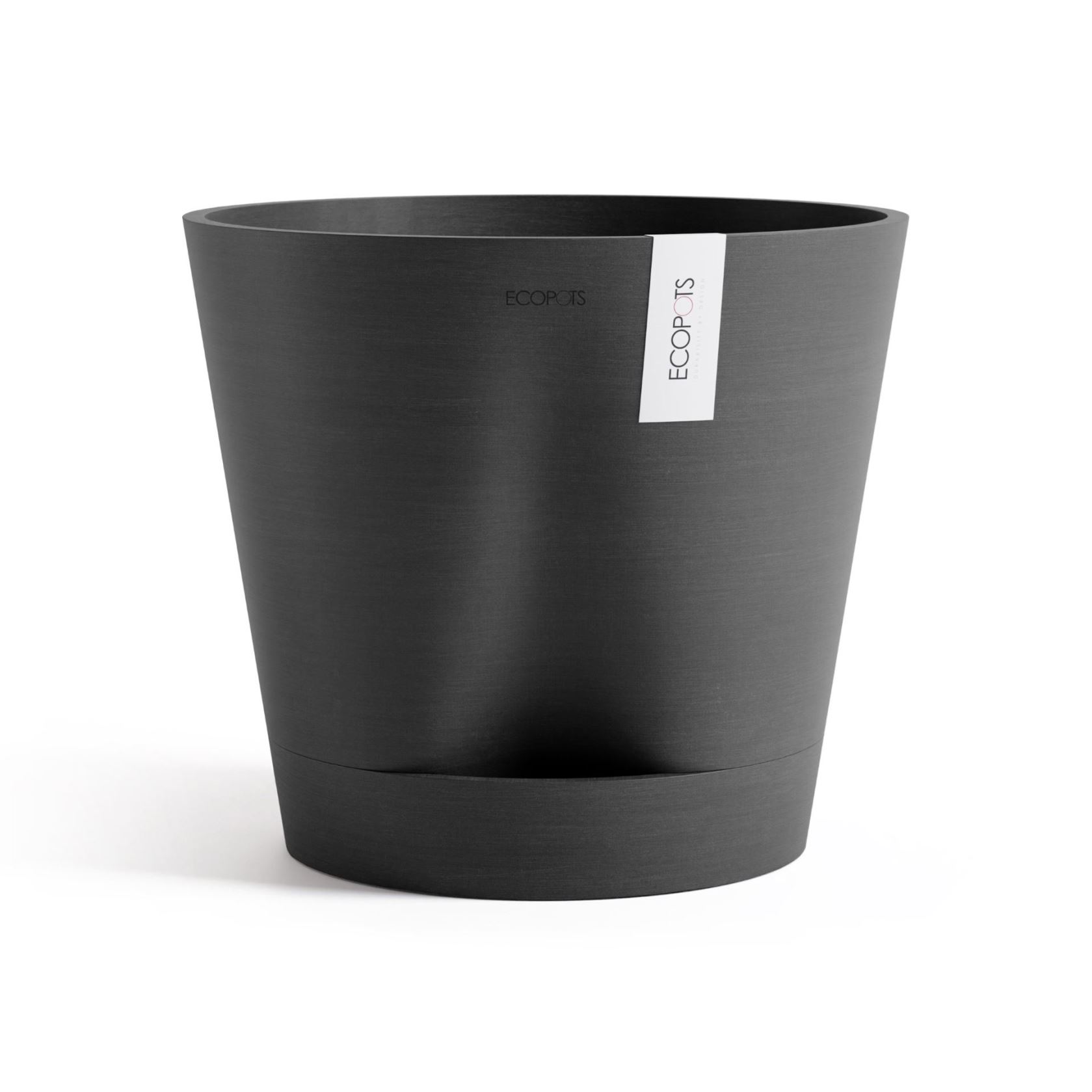 Ecopots bloempot Venice 2 40 - Rond - Dark Grey - Diameter 40,2 x H35,7 cm