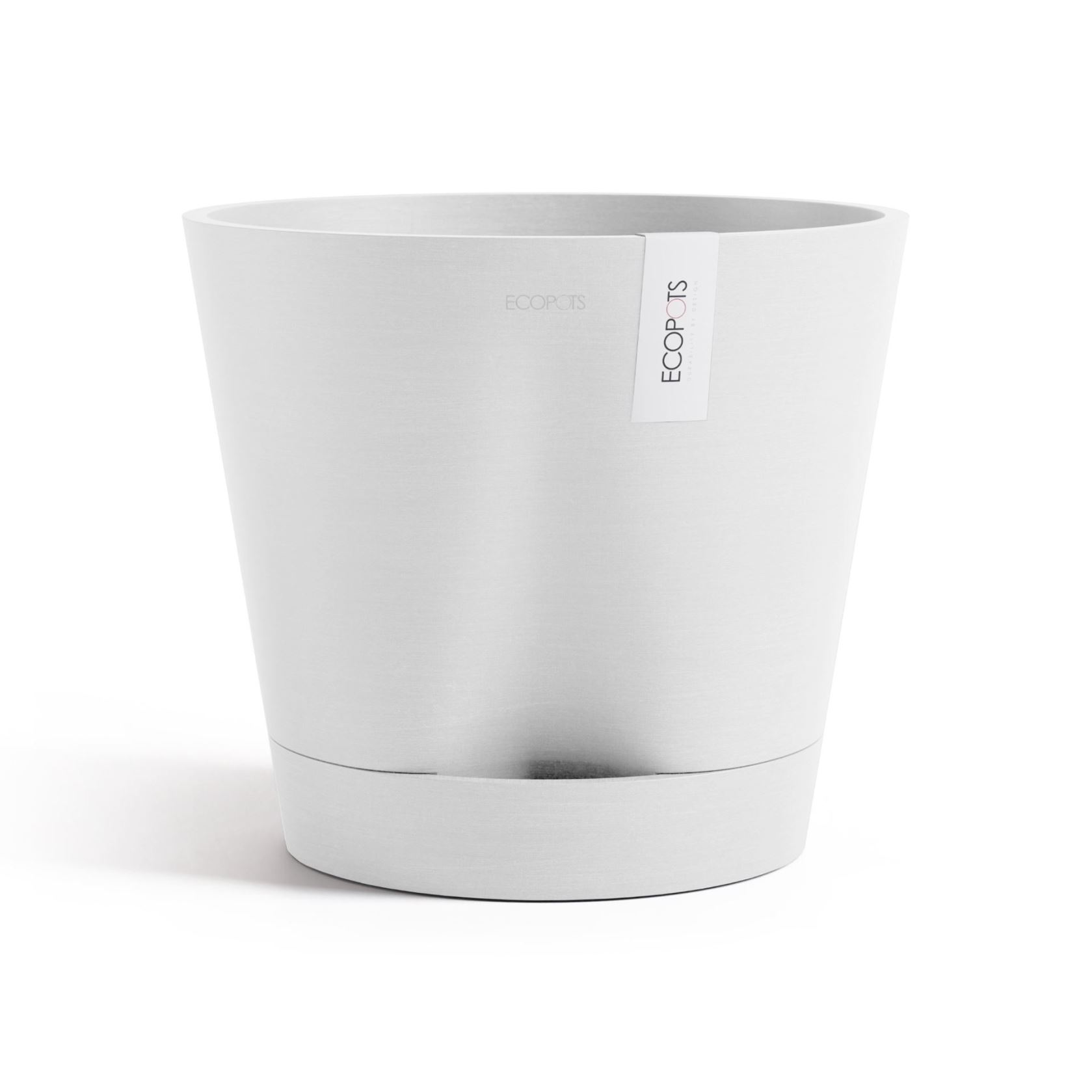 Ecopots bloempot Venice 2 30- Rond - Pure White - Diameter 30 x H27,5 cm